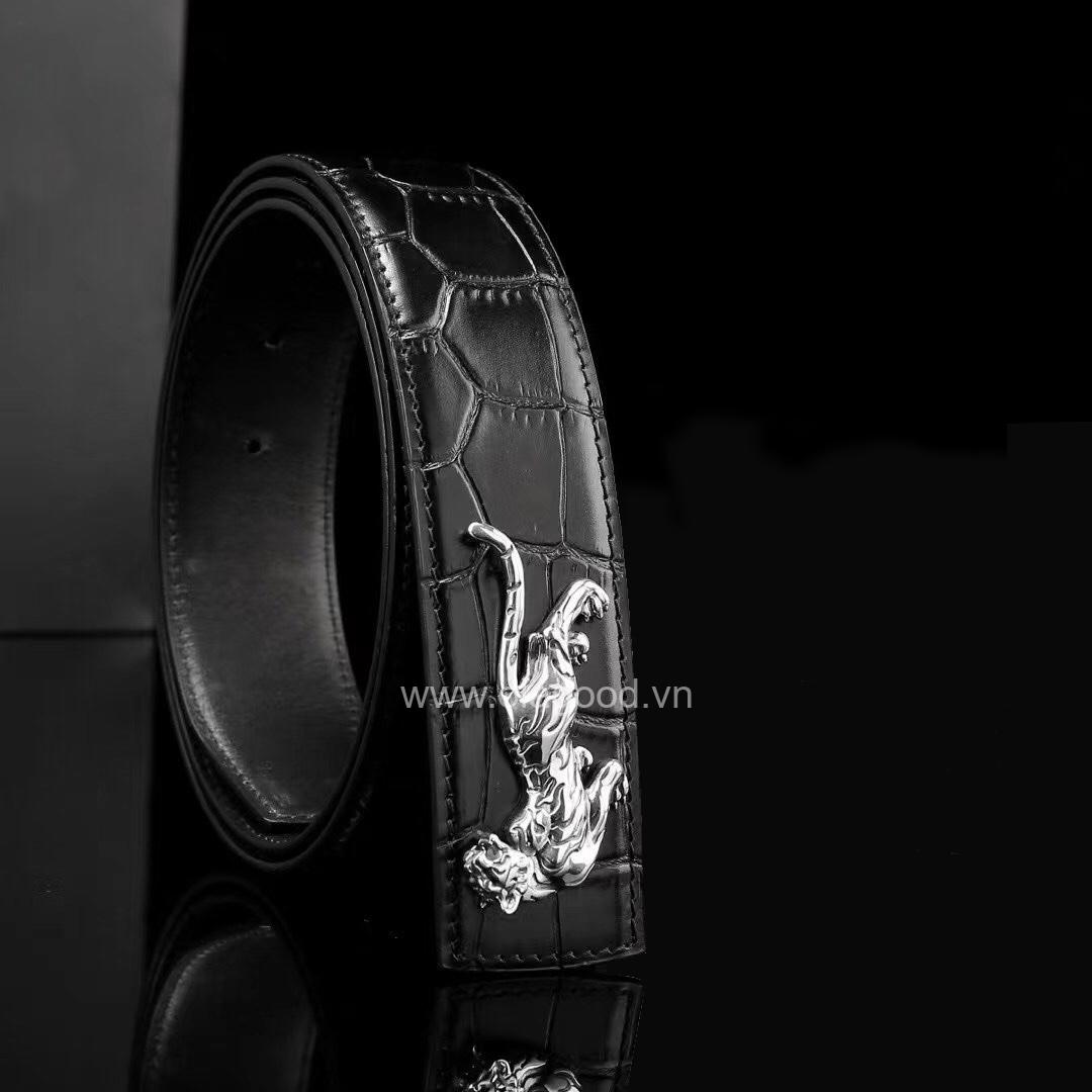 Dây lưng da cá sấu - Khóa bạc Ý 925 - TLB0133S - Hình ảnh 4