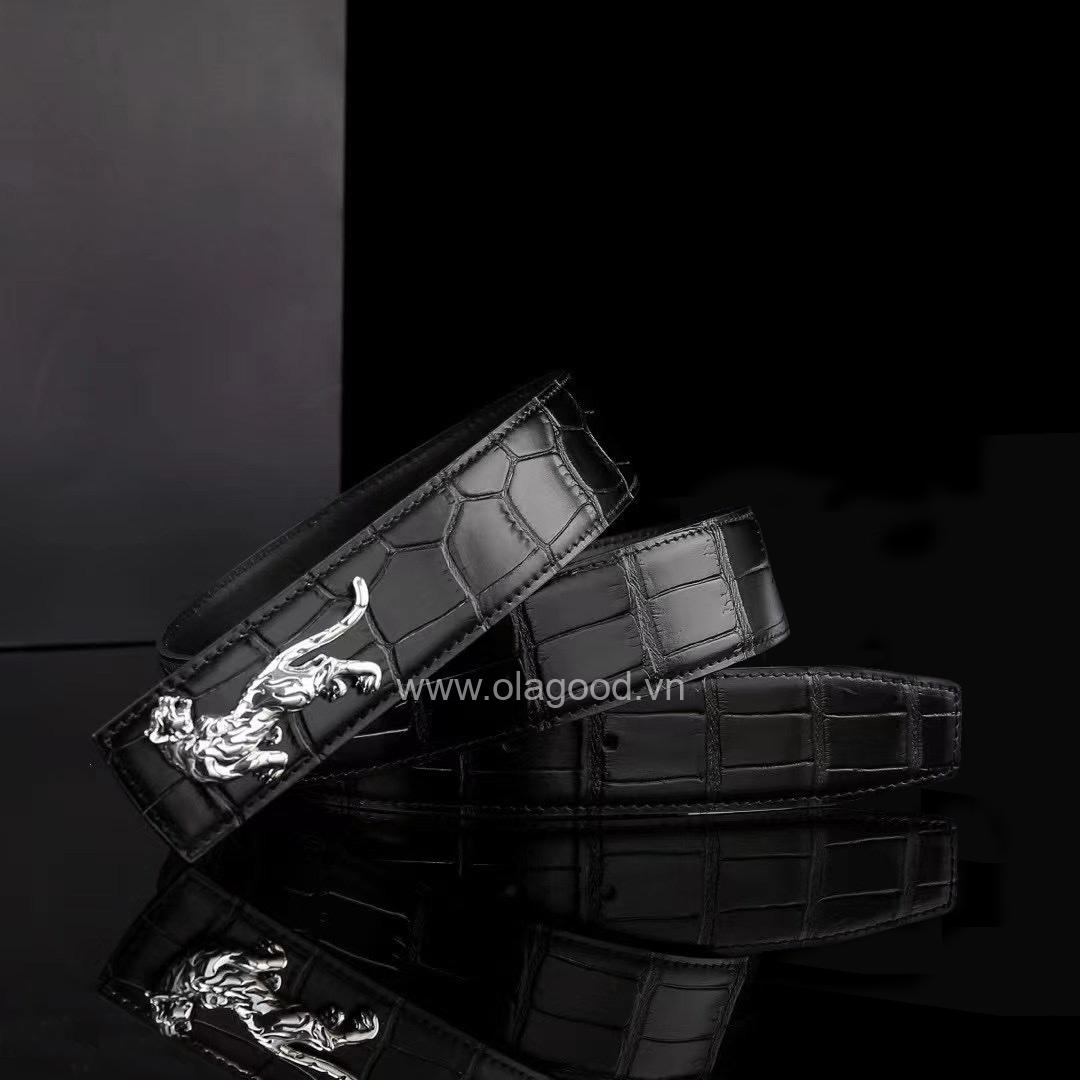 Dây lưng da cá sấu - Khóa bạc Ý 925 - TLB0133S