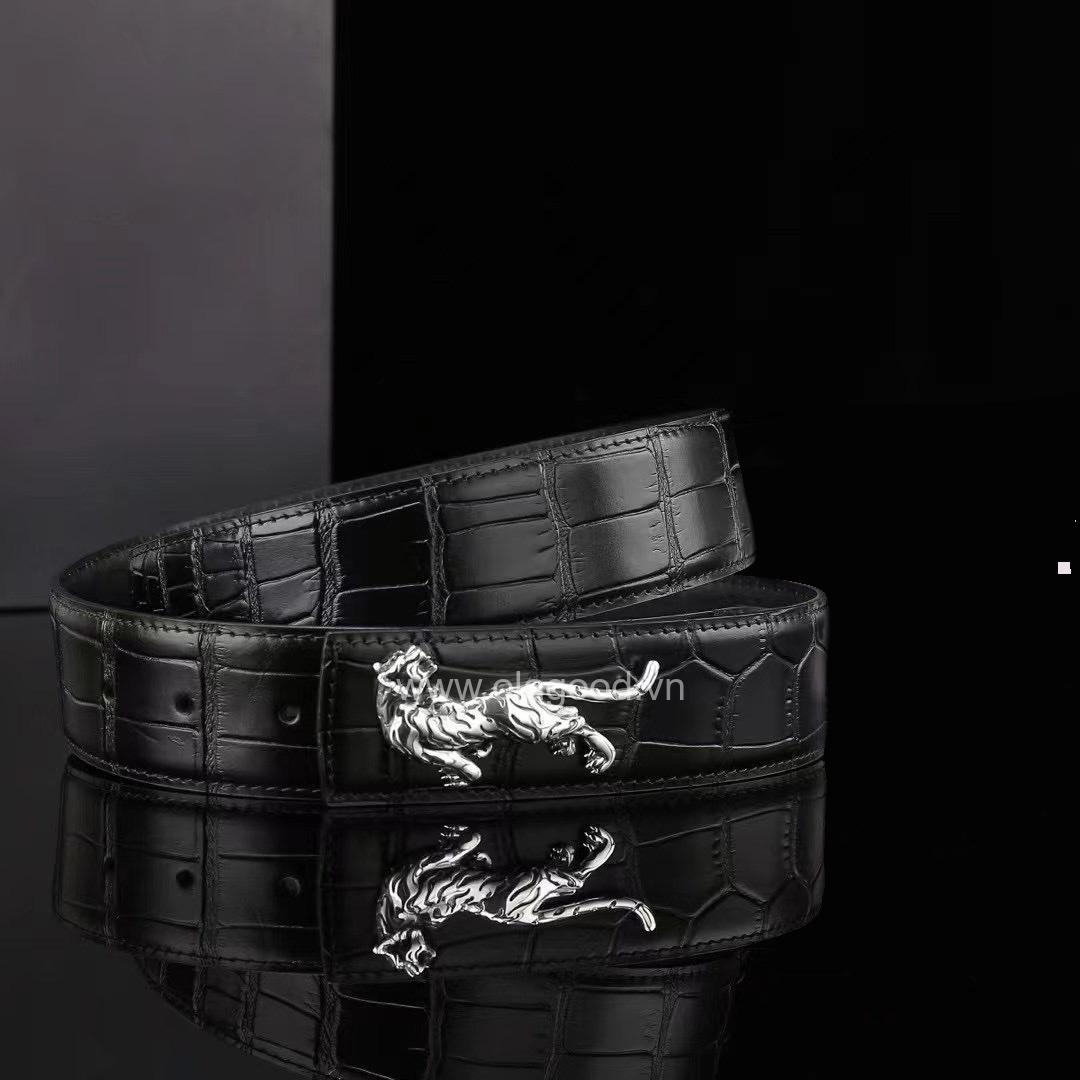 Dây lưng da cá sấu - Khóa bạc Ý 925 - TLB0133S - Hình ảnh 3