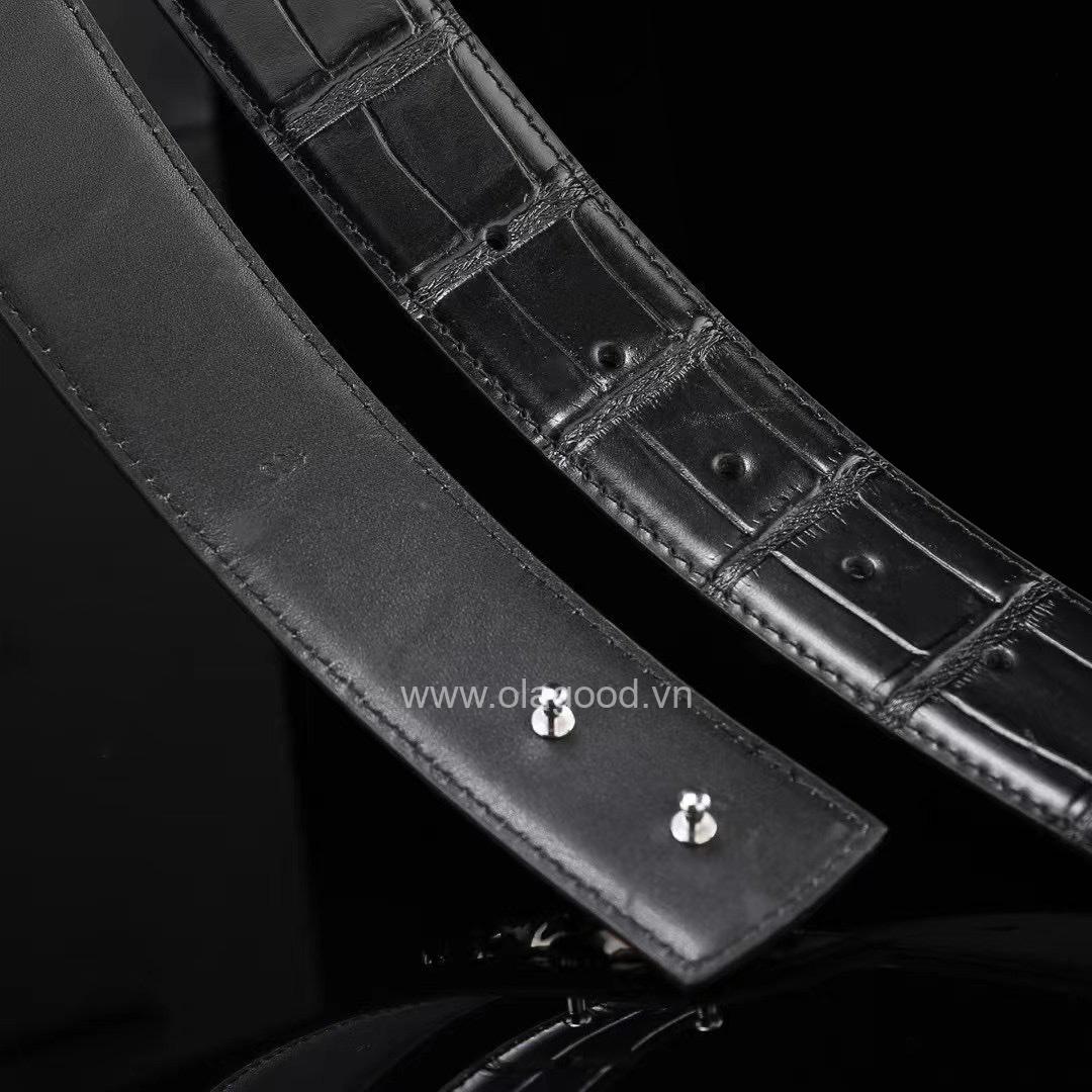 Dây lưng da cá sấu - Khóa bạc Ý 925 - TLB0133S - Hình ảnh 7