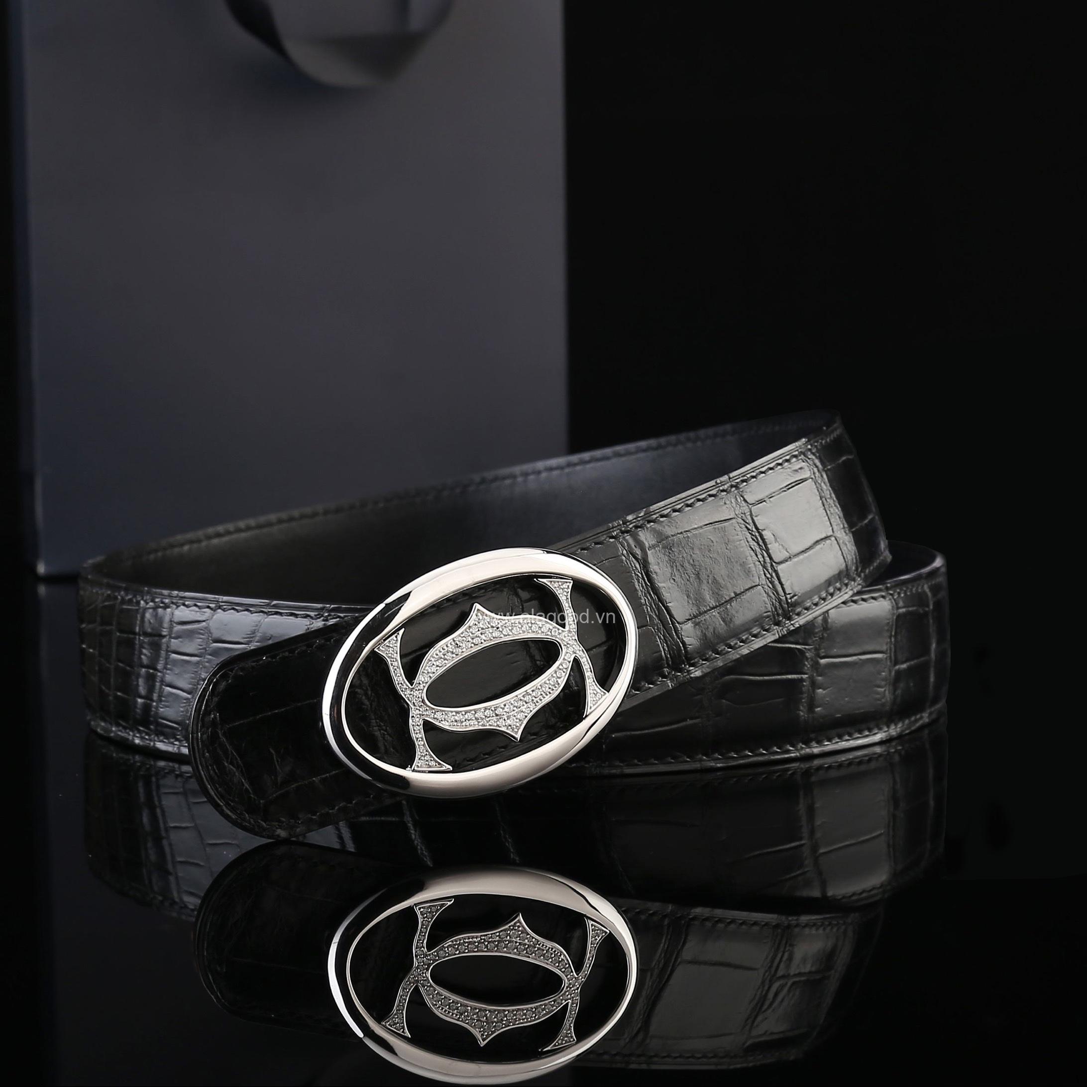 Dây lưng da cá sấu nam - Khóa bạc Ý 925 - TLB0134S - Hình ảnh 3