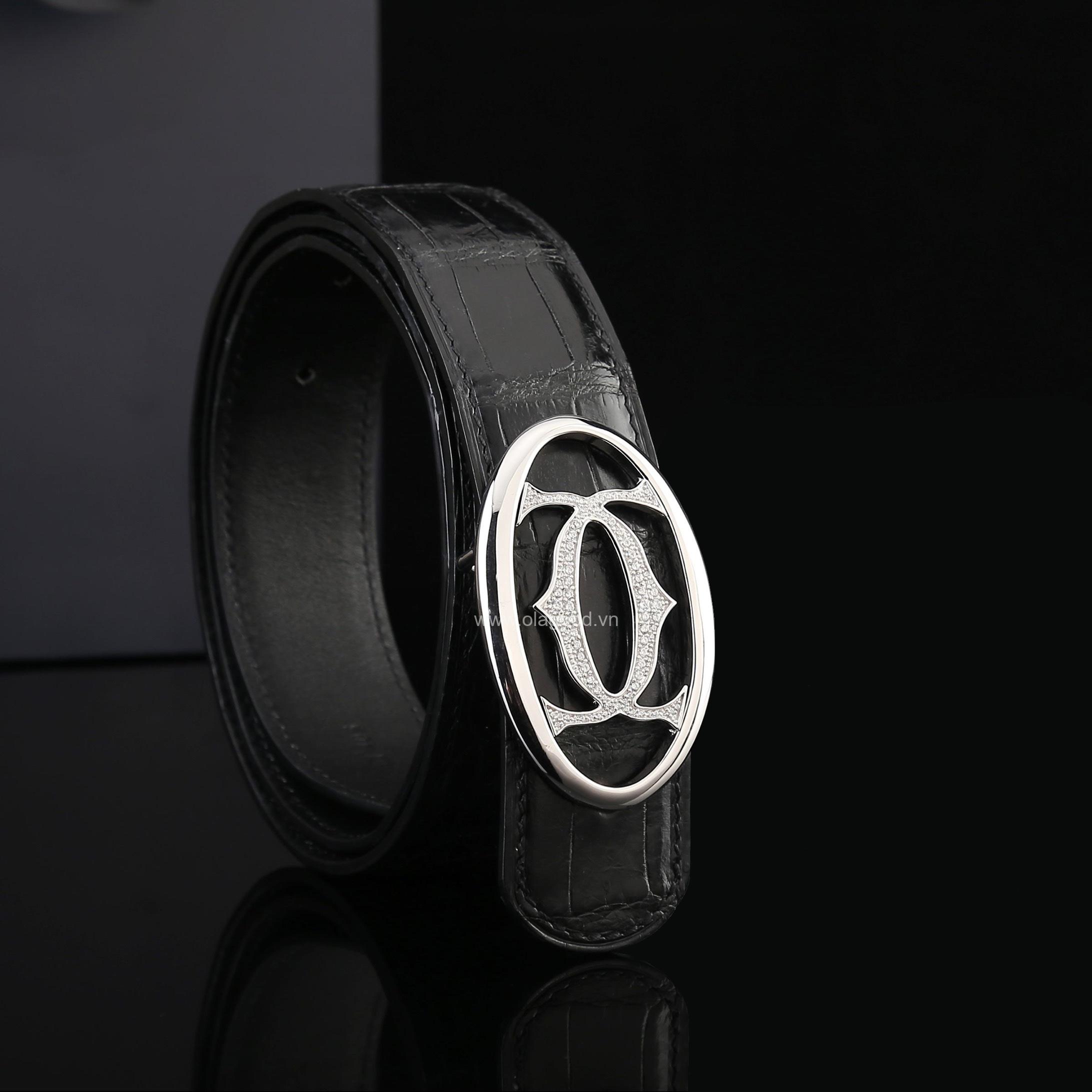 Dây lưng da cá sấu nam - Khóa bạc Ý 925 - TLB0134S - Hình ảnh 5