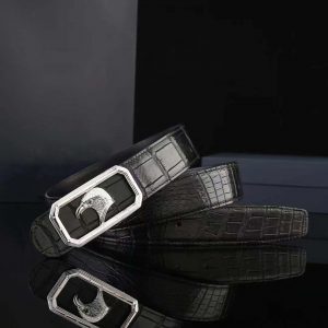 Dây lưng nam cá sấu - Khóa bạc Ý 925 - TLB0132S