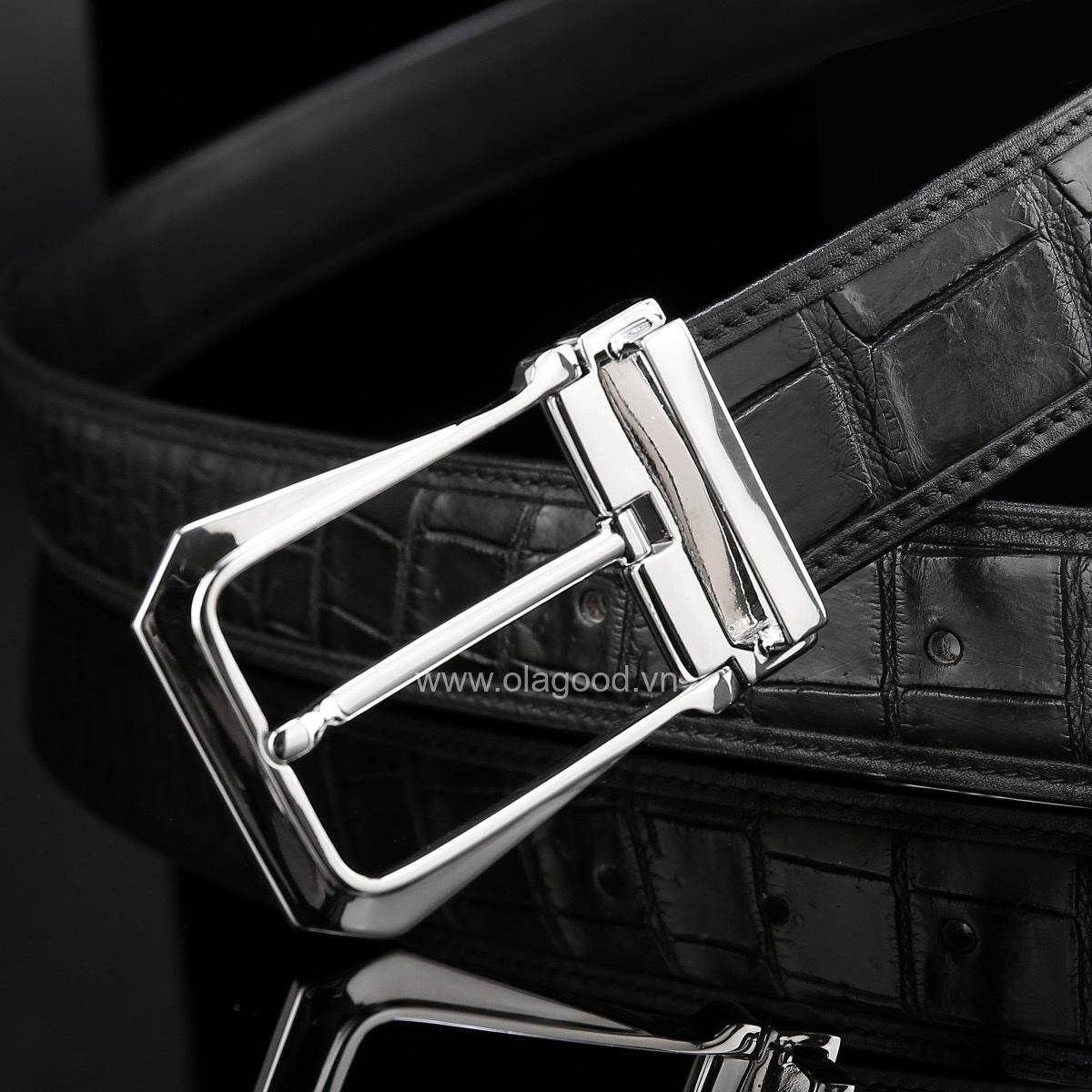 Dây nịt nam da cá sấu chính hãng - TLB0129S - Hình ảnh 5