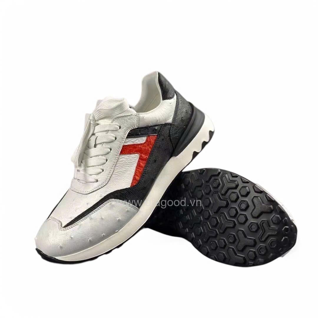 Giày thể thao da đà điểu - GTT011D - Hình ảnh 8