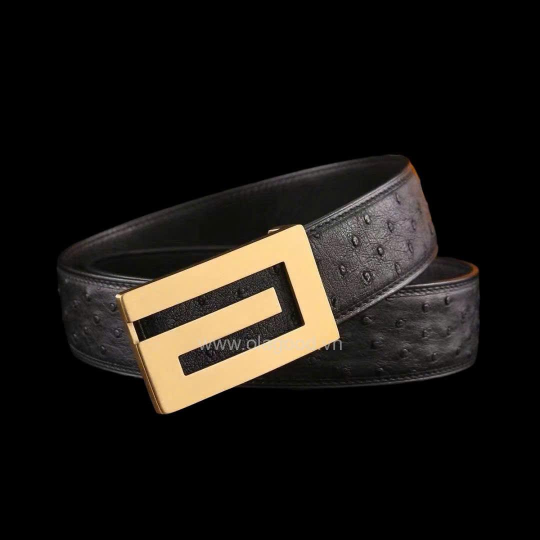 Thắt lưng da đà điểu cao cấp - TL017D - Hình ảnh 3