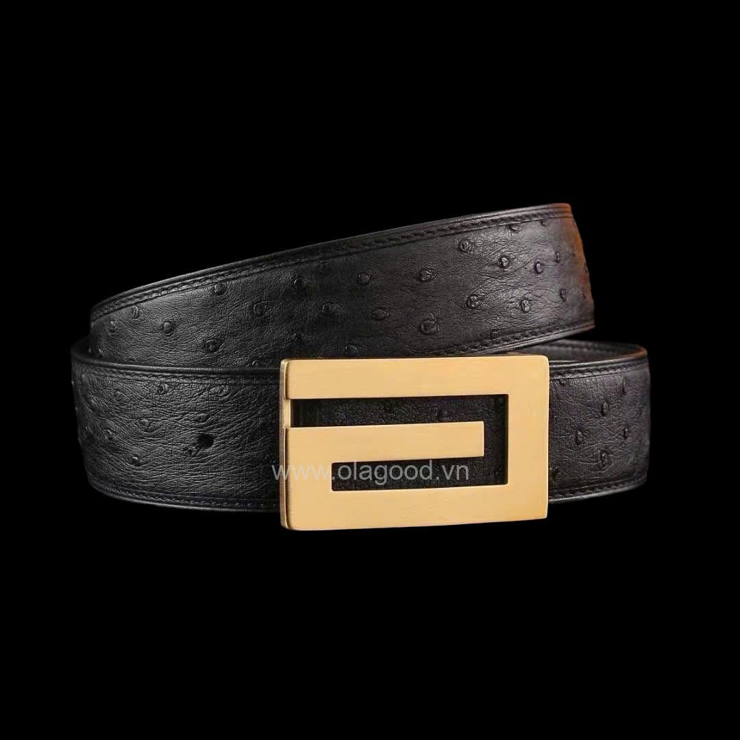 Thắt lưng da đà điểu cao cấp - TL017D - Hình ảnh 4