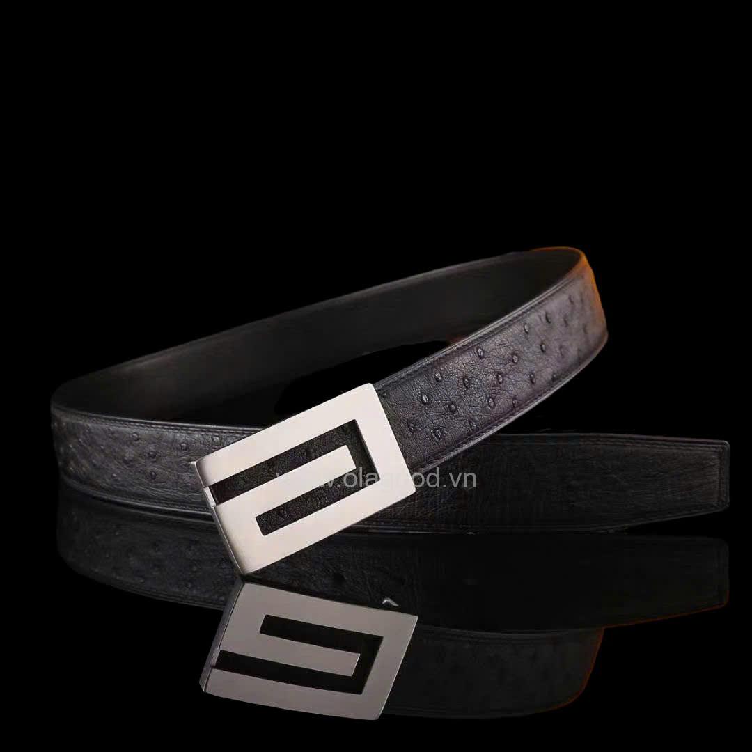 Thắt lưng da đà điểu cao cấp - TL017D - Hình ảnh 7
