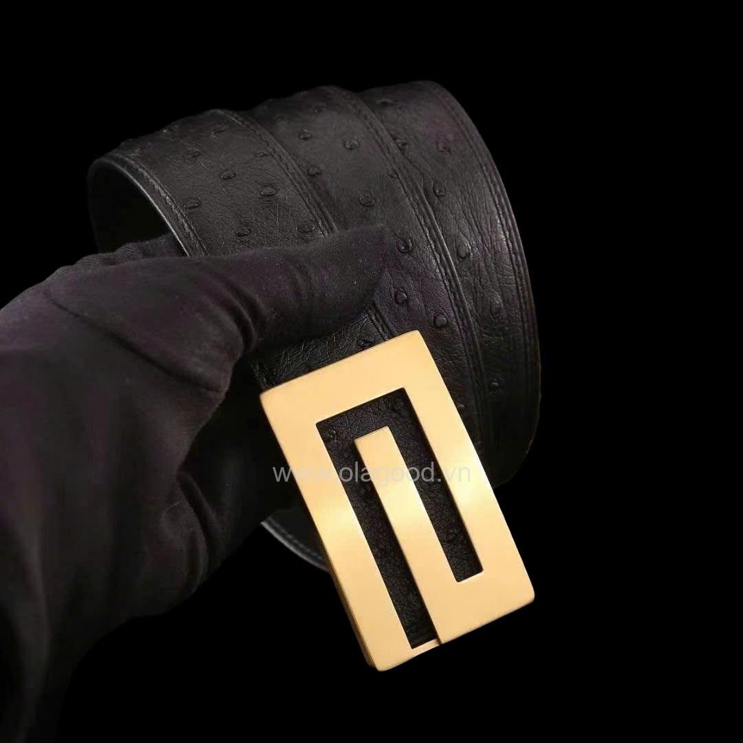 Thắt lưng da đà điểu cao cấp - TL017D - Hình ảnh 8