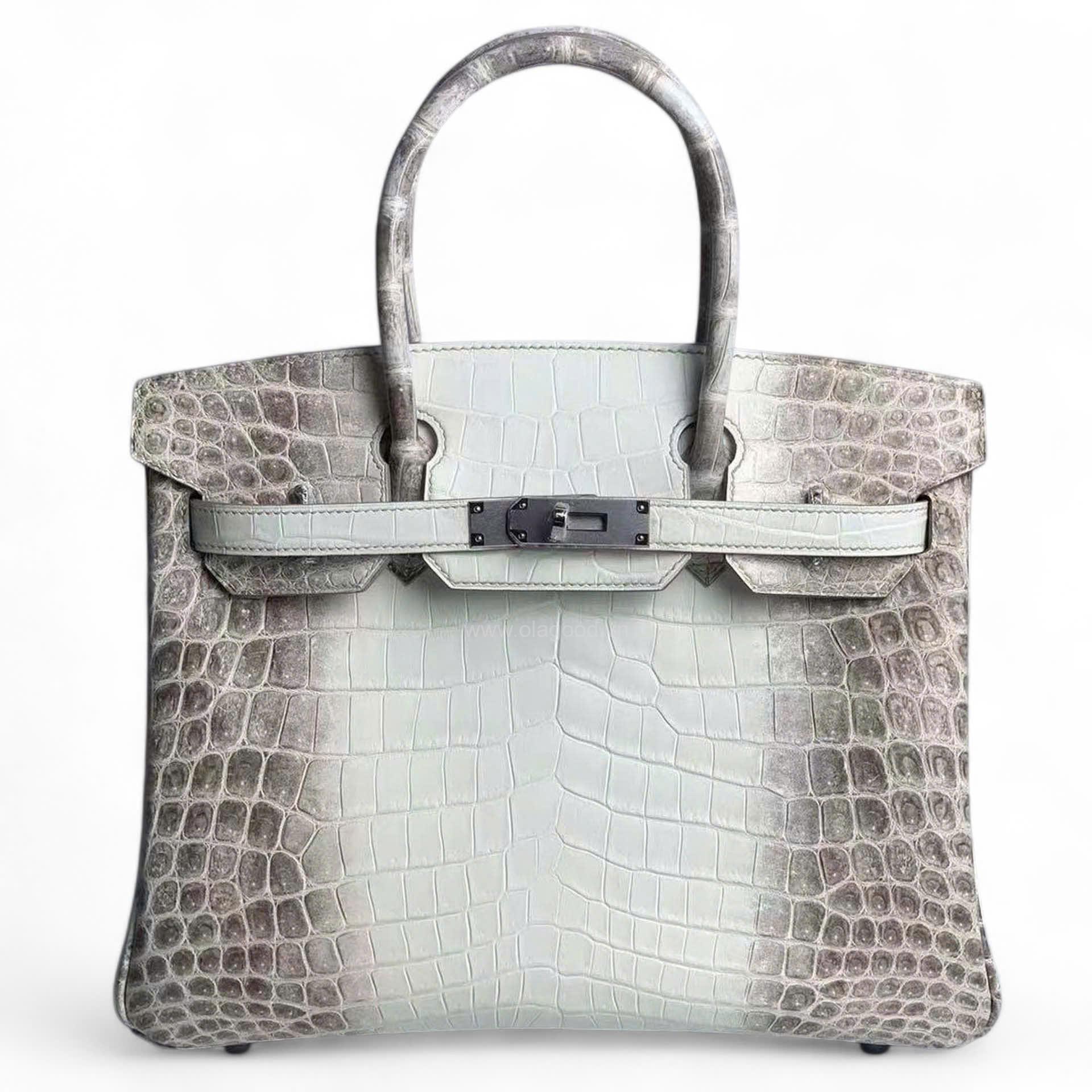 Túi xách Hermes Birkin da cá sấu himalaya size 30 - HBH027S