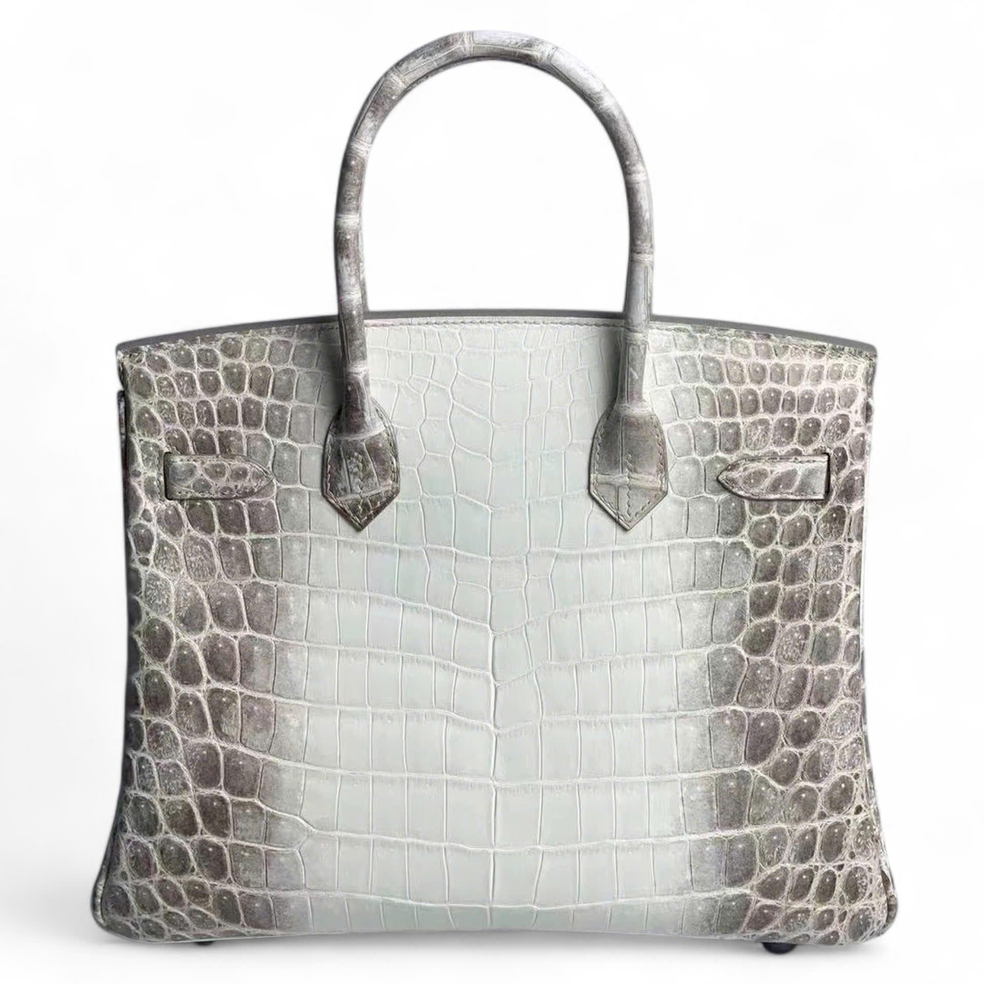 Túi xách Hermes Birkin da cá sấu himalaya size 30 - HBH027S - Hình ảnh 3