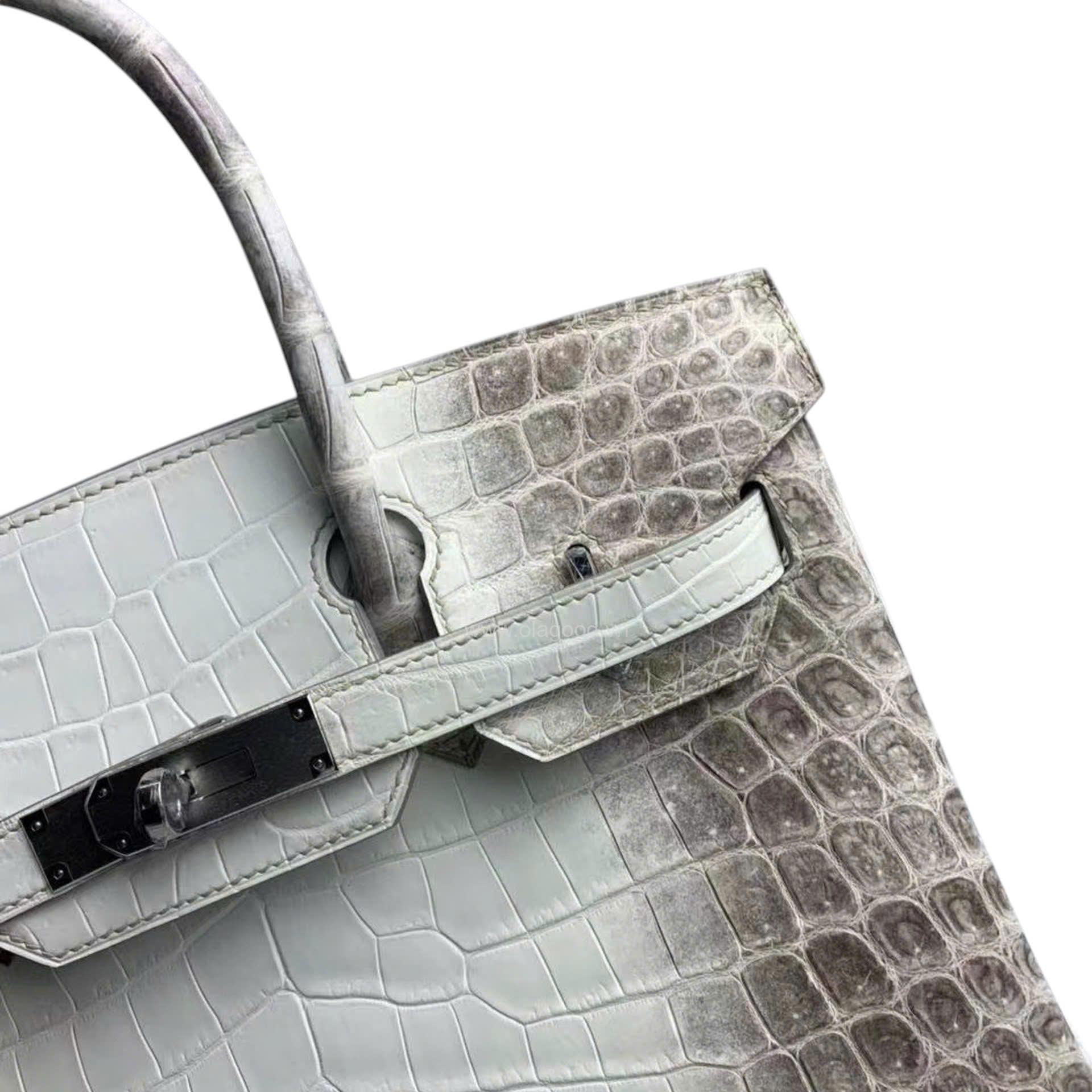 Túi xách Hermes Birkin da cá sấu himalaya size 30 - HBH027S - Hình ảnh 7