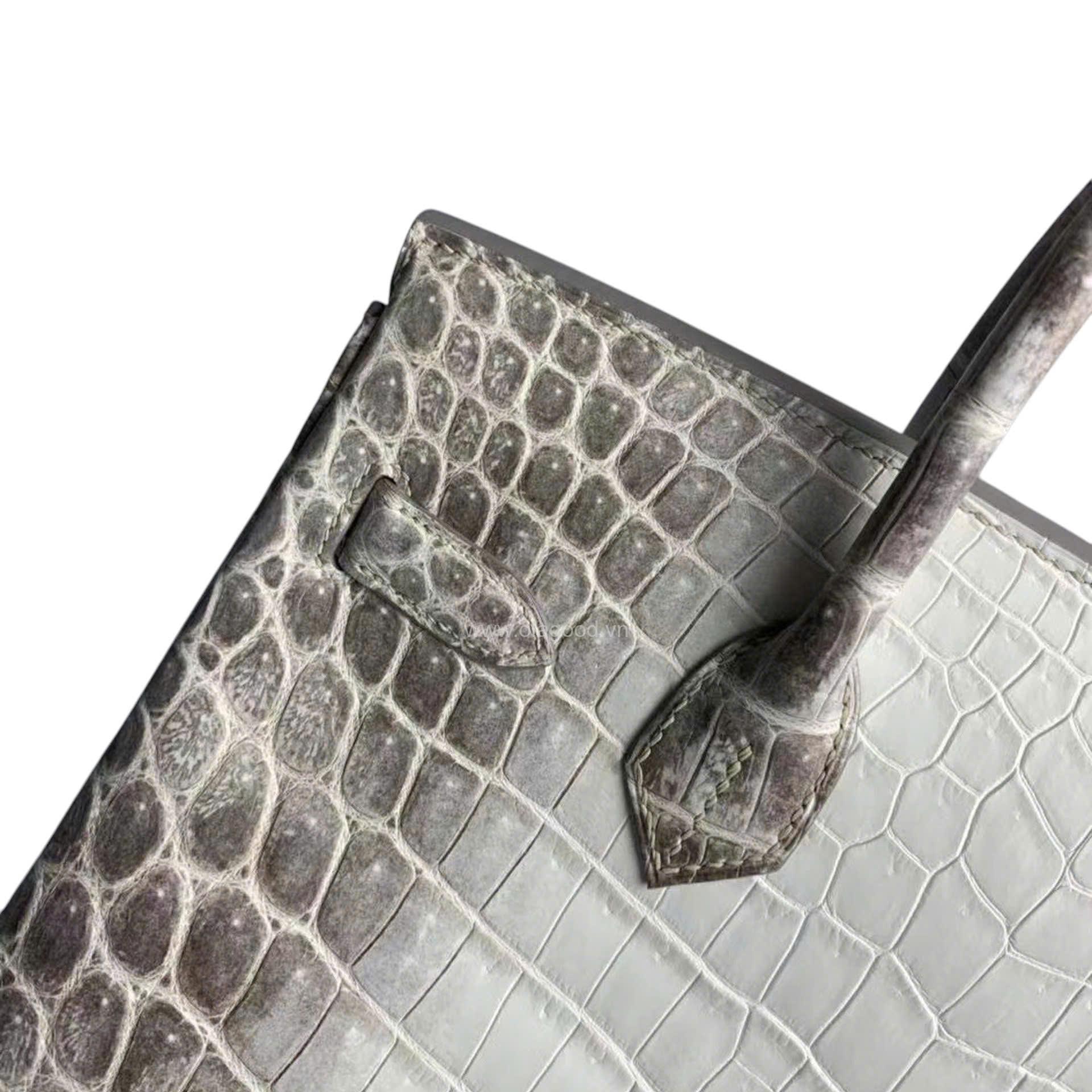 Túi xách Hermes Birkin da cá sấu himalaya size 30 - HBH027S - Hình ảnh 8