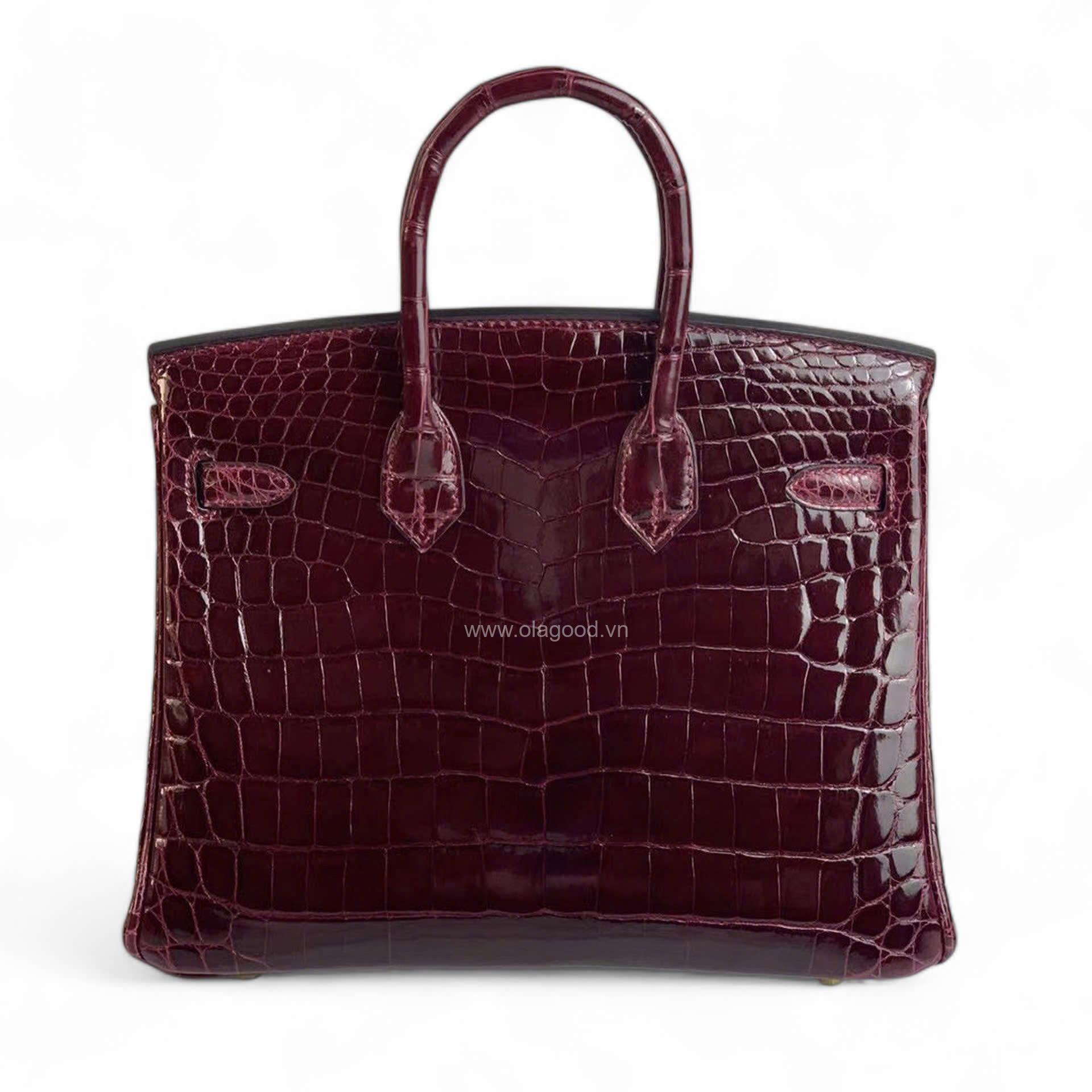 Túi xách Hermes Birkin da cá sấu màu nho size 30 - HBN0213S - Hình ảnh 3