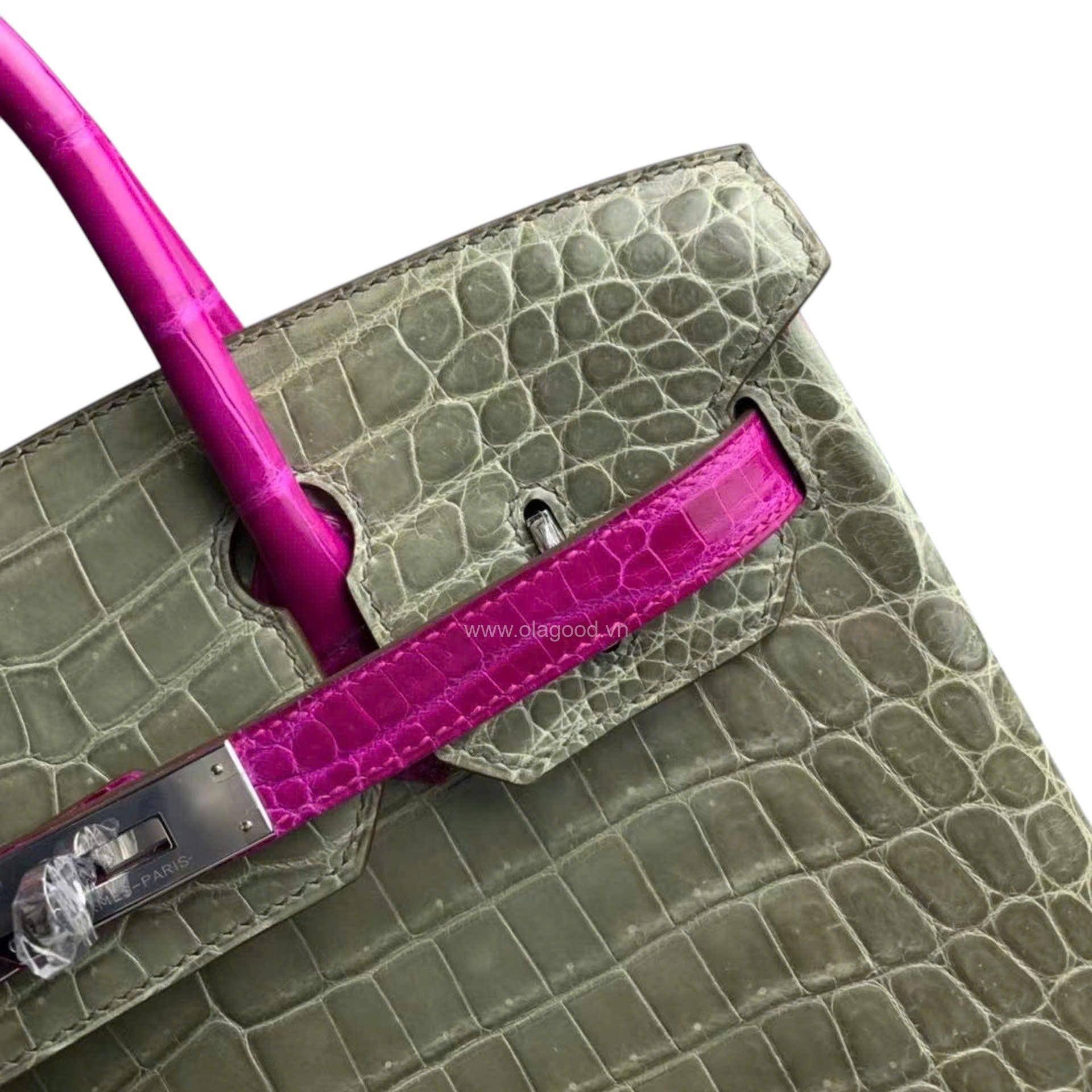 Túi xách Hermes Birkin da cá sấu size 30 - HBXH021S - Hình ảnh 8