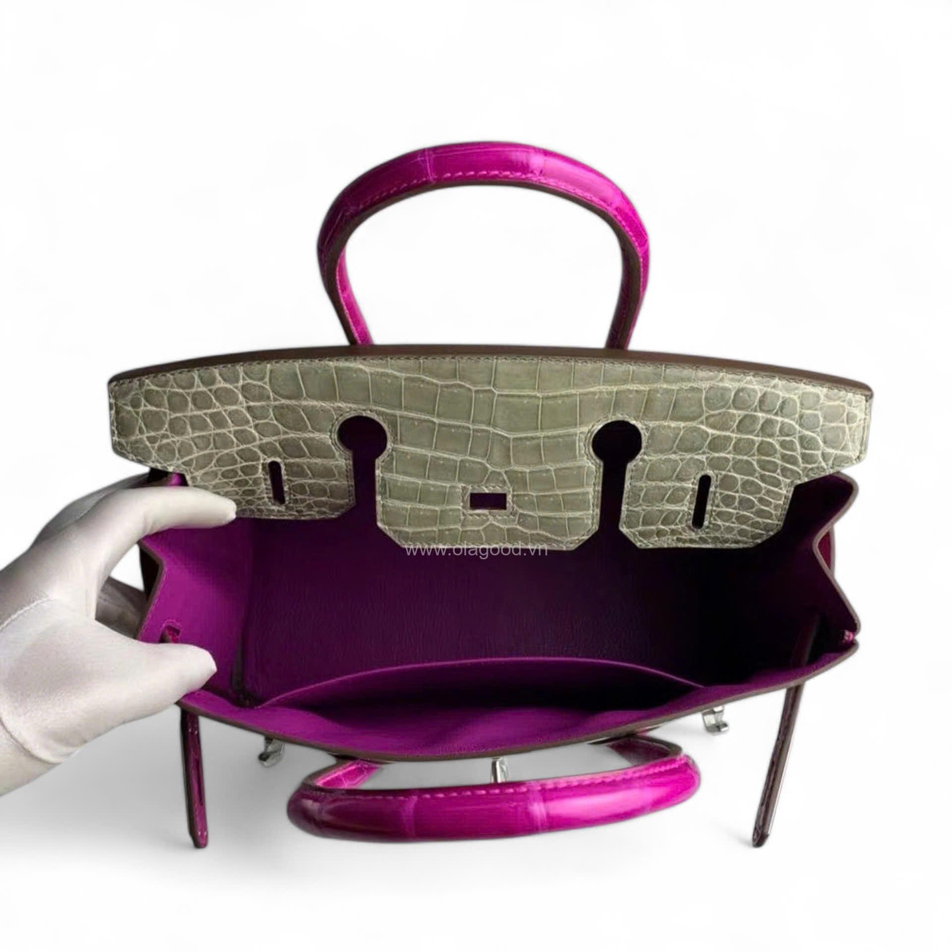 Túi xách Hermes Birkin da cá sấu size 30 - HBXH021S - Hình ảnh 10