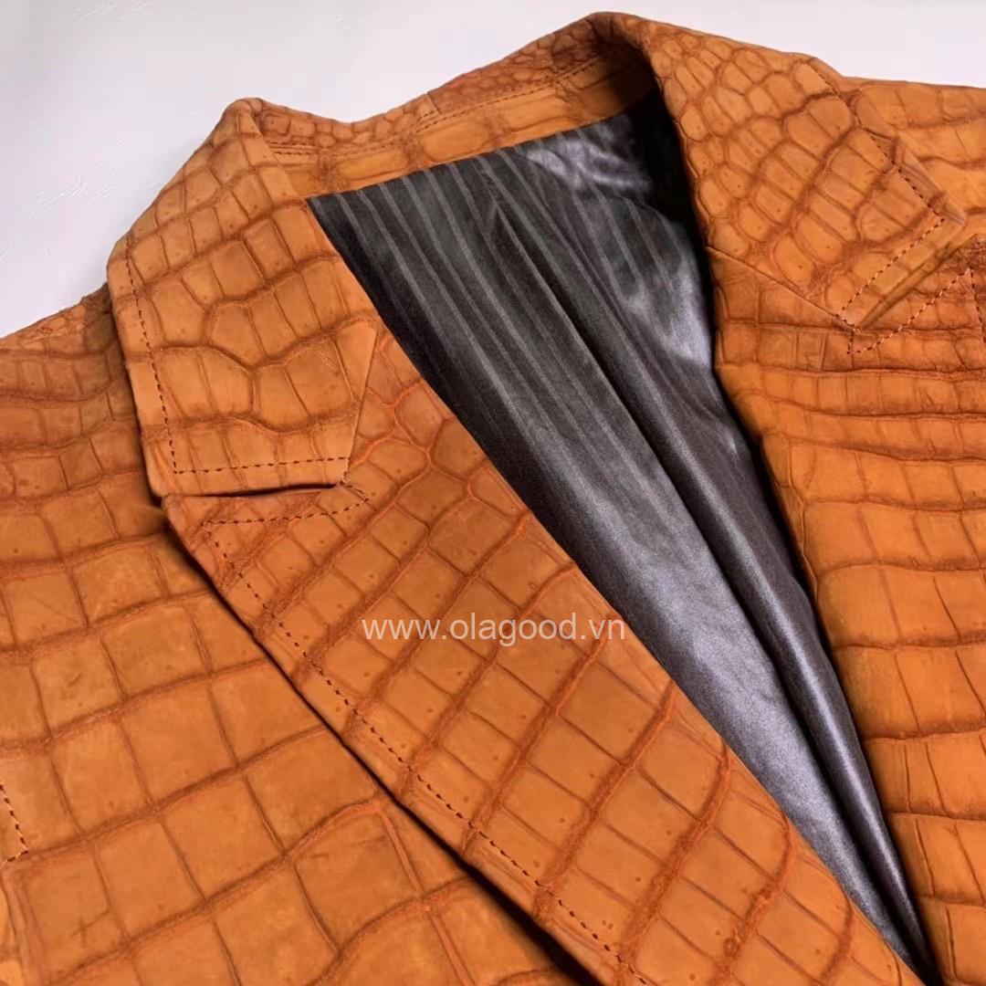 Áo vest da cá sấu nubuck - VE013S - Hình ảnh 7
