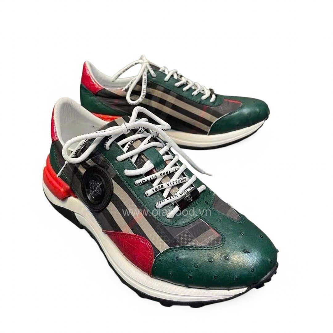 Giày nam thể thao sneaker da đà điểu - GTT0111D - Hình ảnh 5