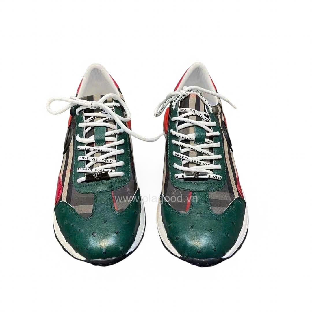 Giày nam thể thao sneaker da đà điểu - GTT0111D - Hình ảnh 6