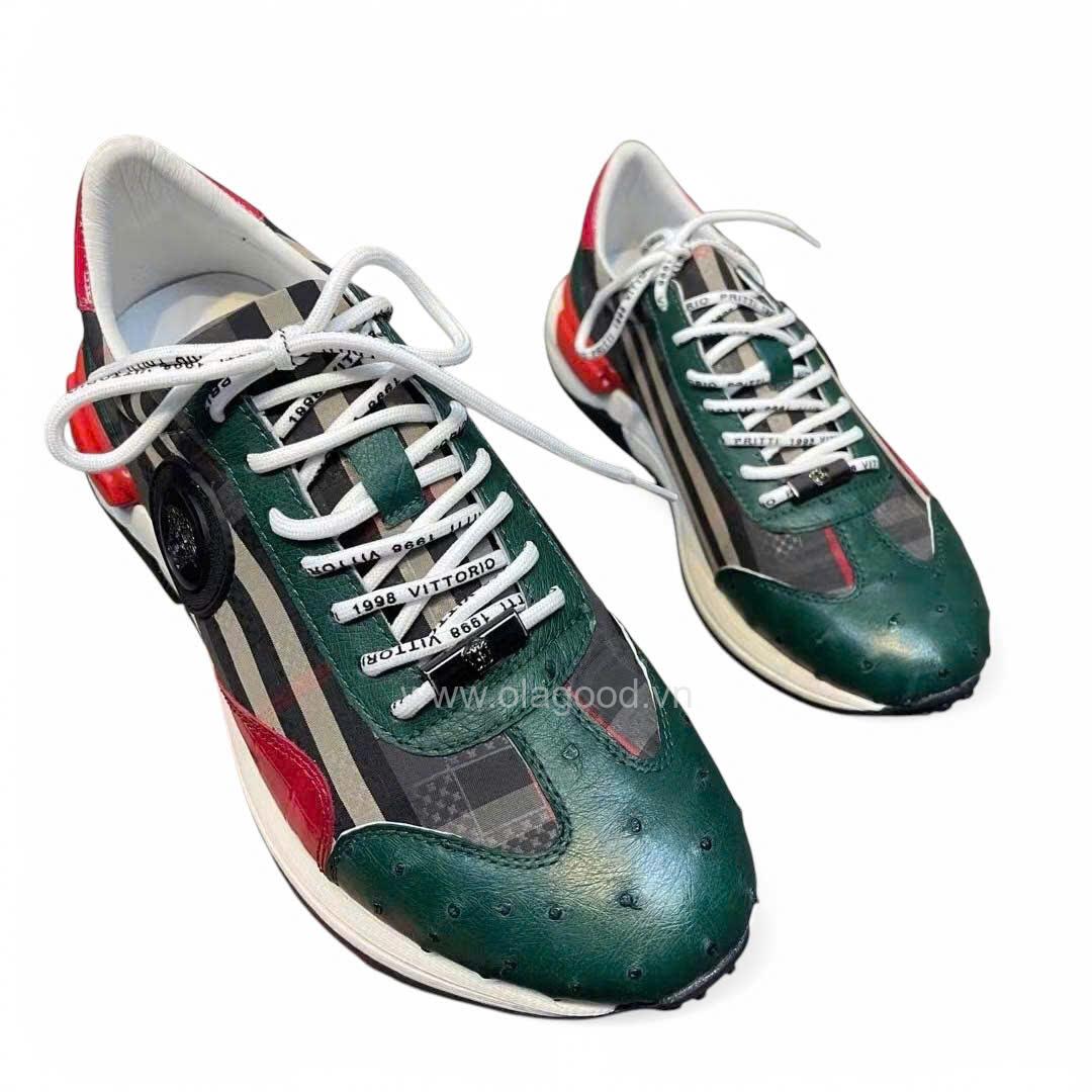 Giày nam thể thao sneaker da đà điểu - GTT0111D - Hình ảnh 7
