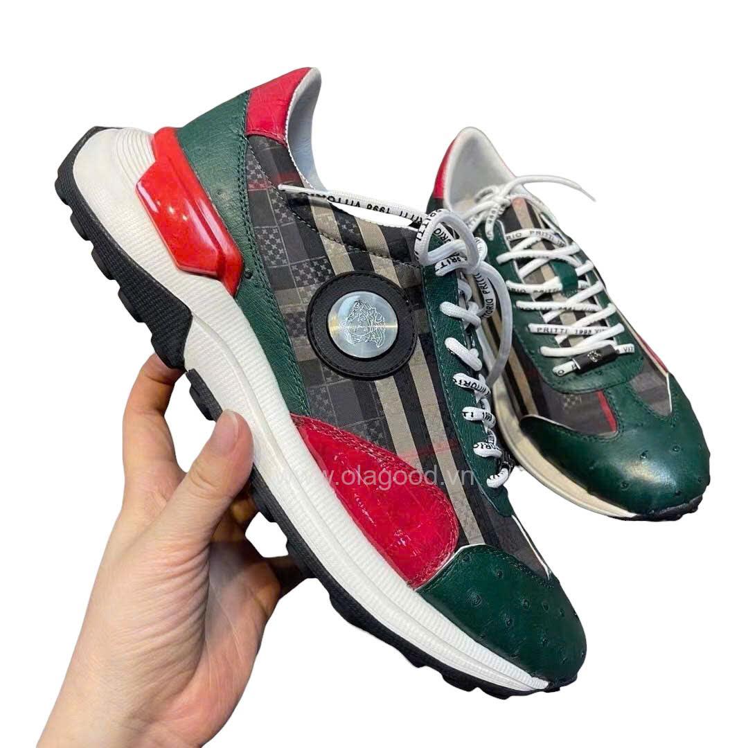 Giày nam thể thao sneaker da đà điểu - GTT0111D - Hình ảnh 9