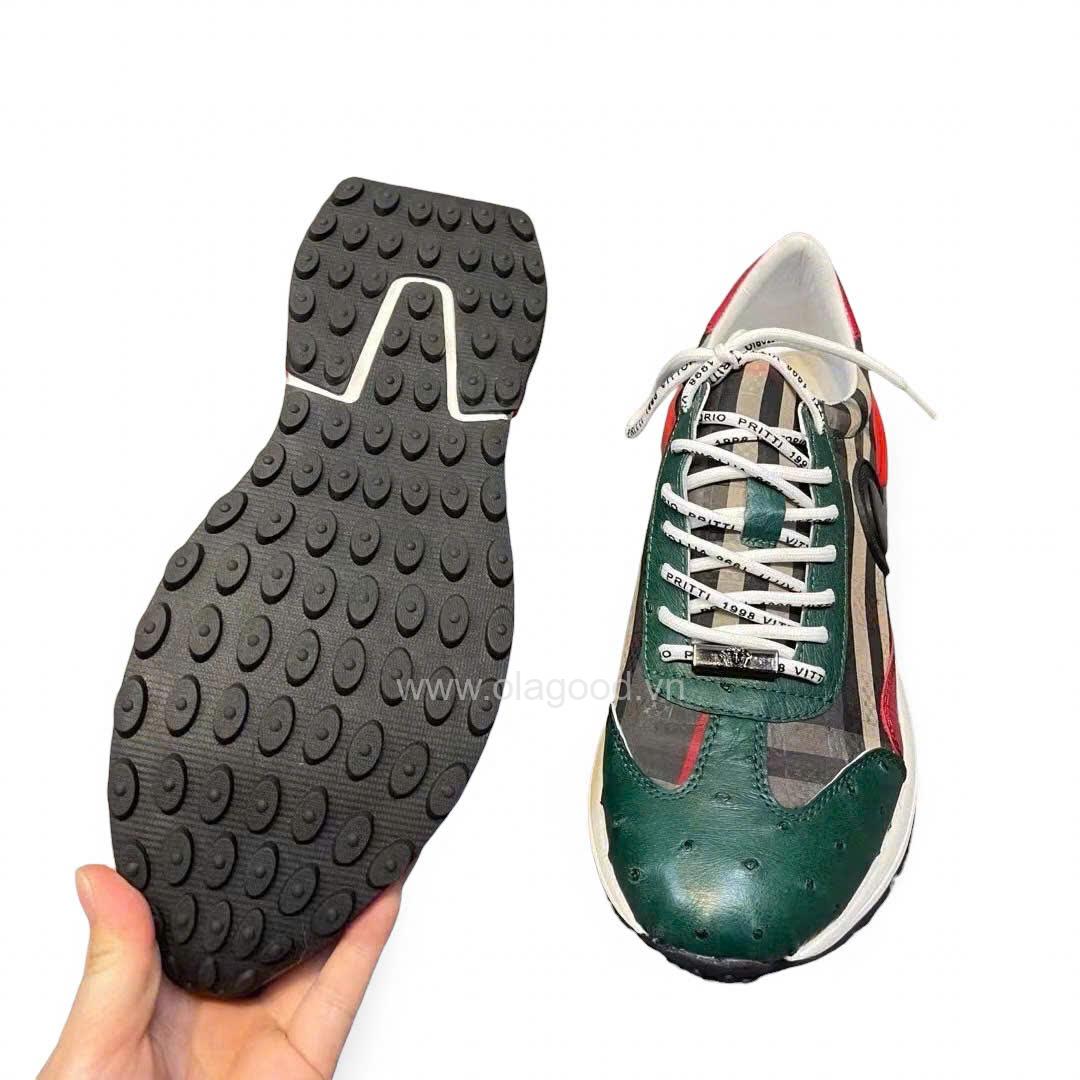 Giày nam thể thao sneaker da đà điểu - GTT0111D - Hình ảnh 10