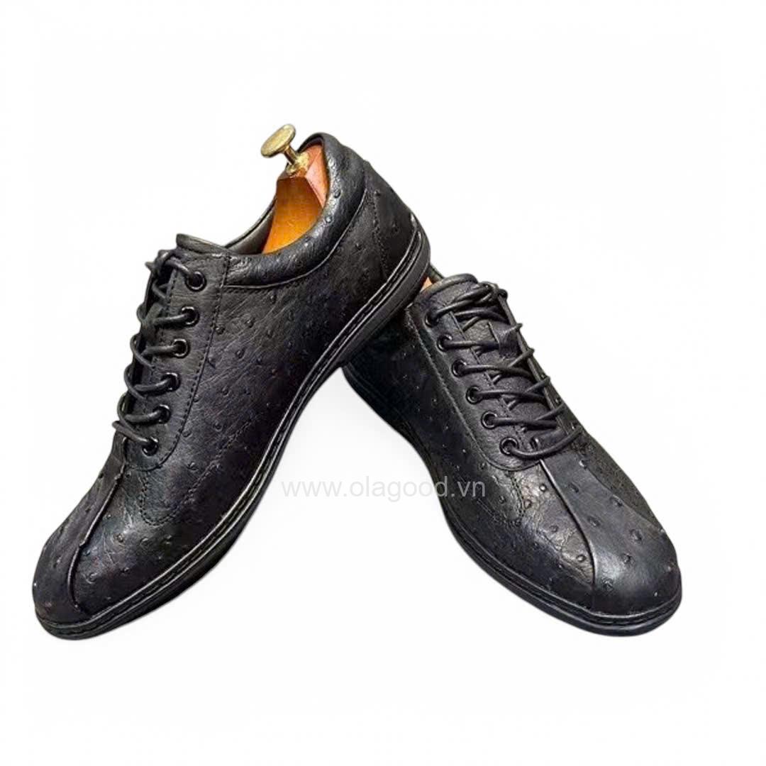 Giày thể thao sneaker nam da đà điểu - GTT019D - Hình ảnh 5