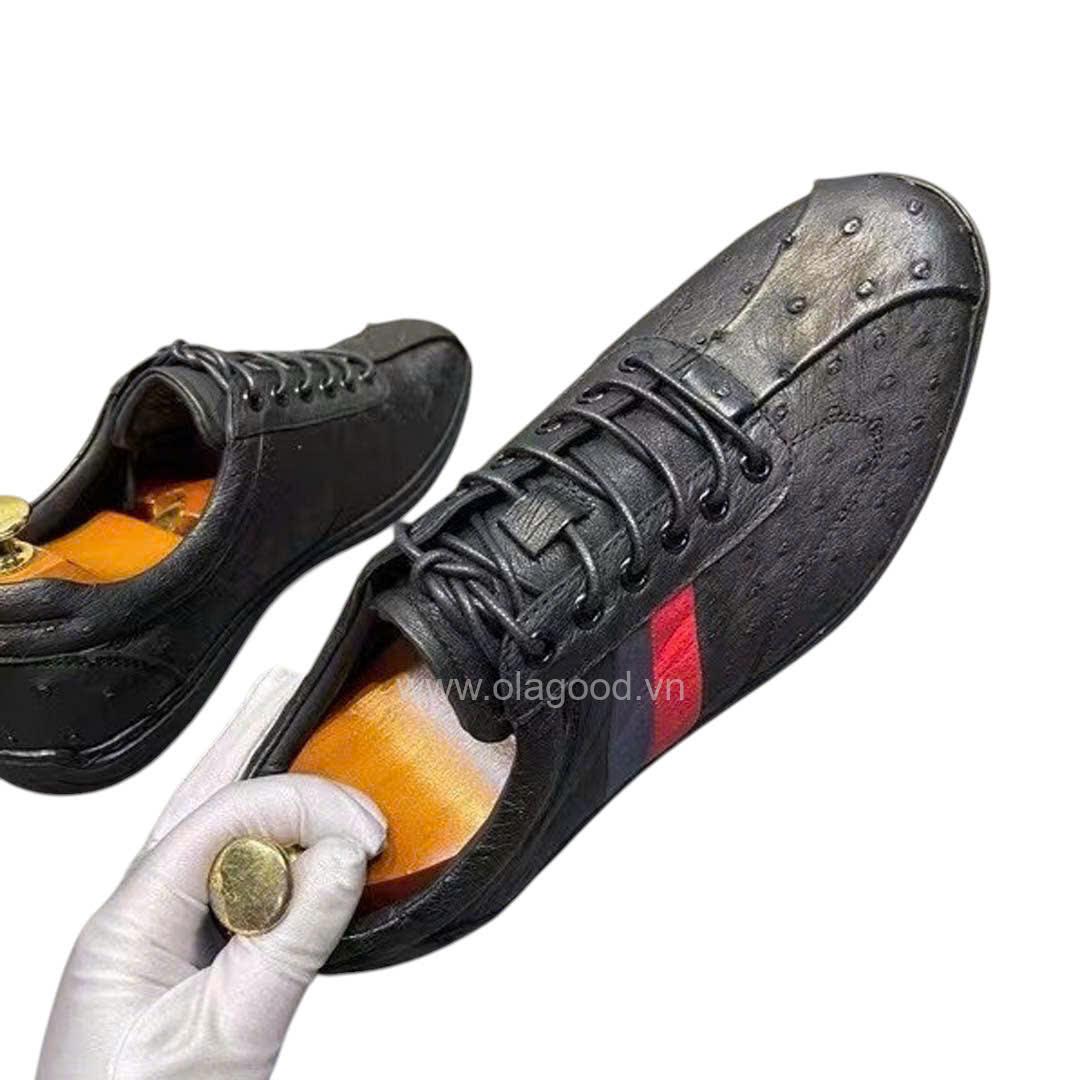 Giày thể thao sneaker nam da đà điểu - GTT019D - Hình ảnh 7