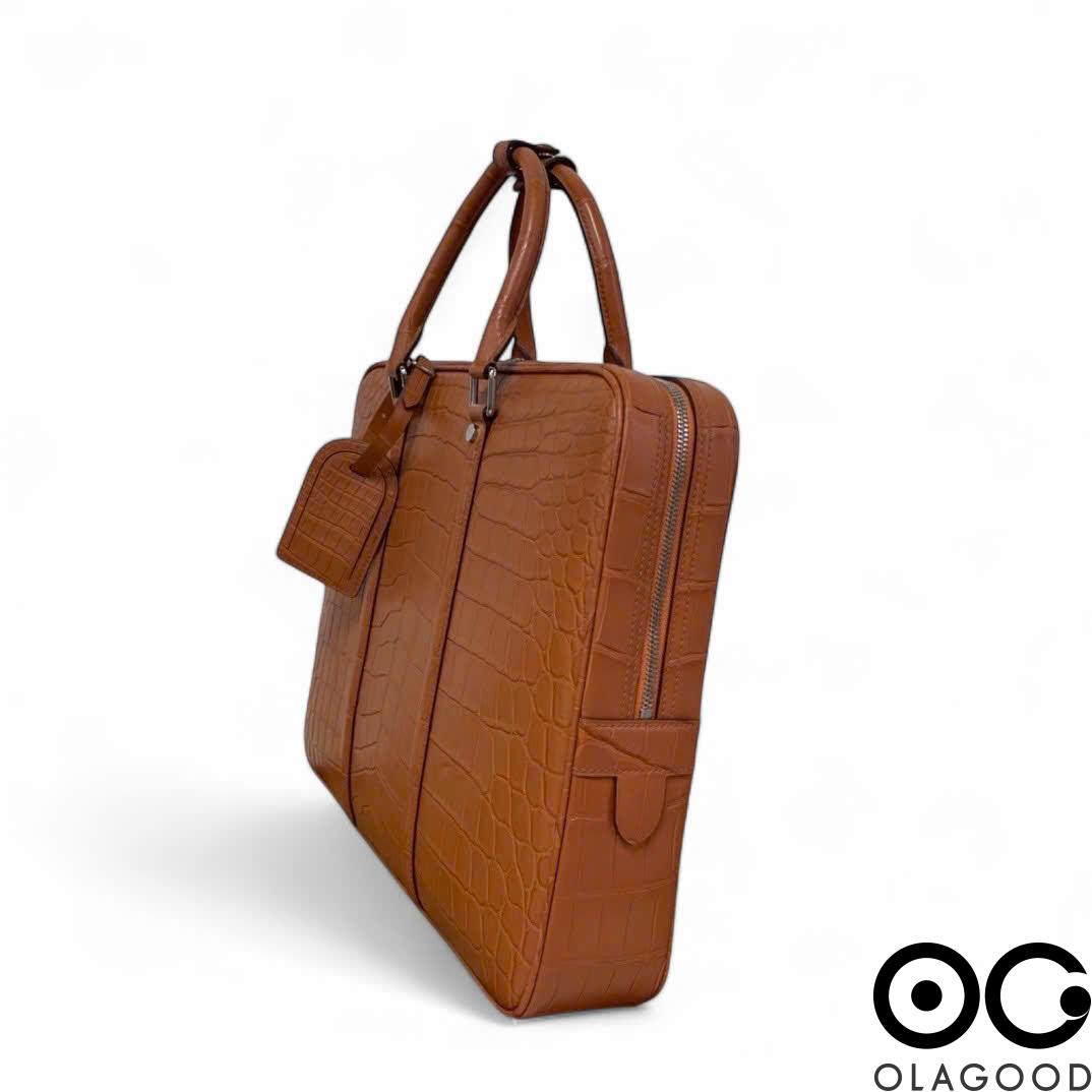 Túi xách công sở nam da cá sấu - CLT0116S - Hình ảnh 9