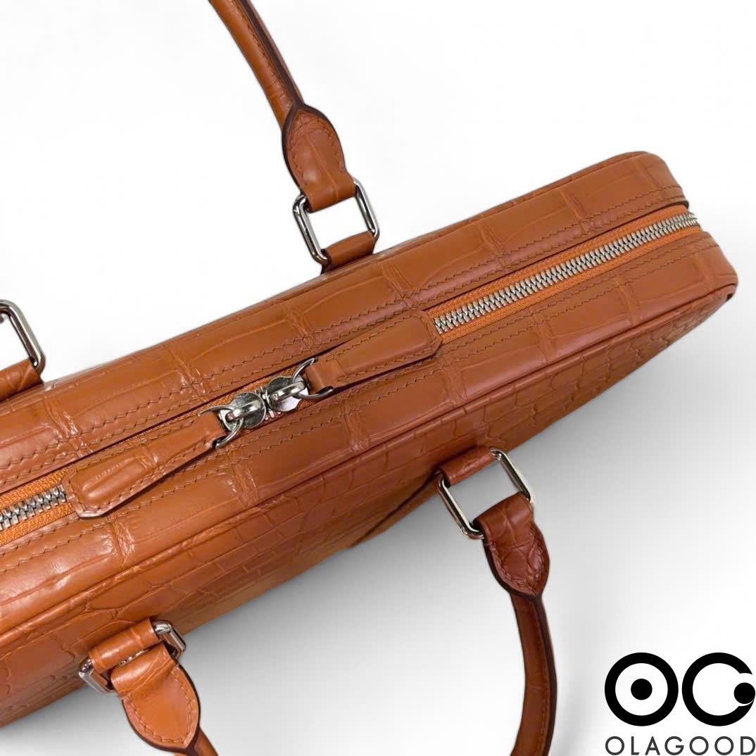 Túi xách công sở nam da cá sấu - CLT0116S - Hình ảnh 11