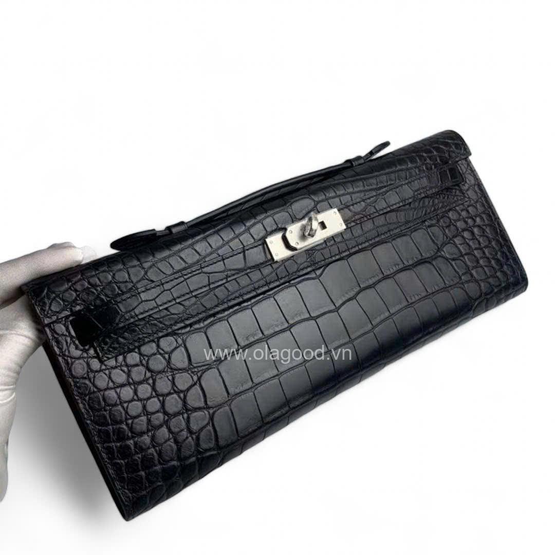 Túi xách tay kelly cut da cá sấu mỹ - TXN0292S