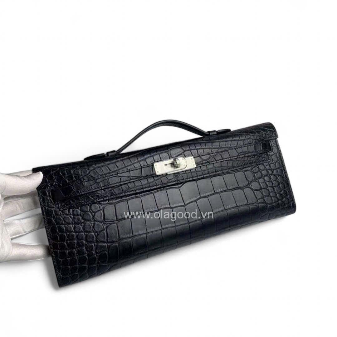 Túi xách tay kelly cut da cá sấu mỹ - TXN0292S - Hình ảnh 3