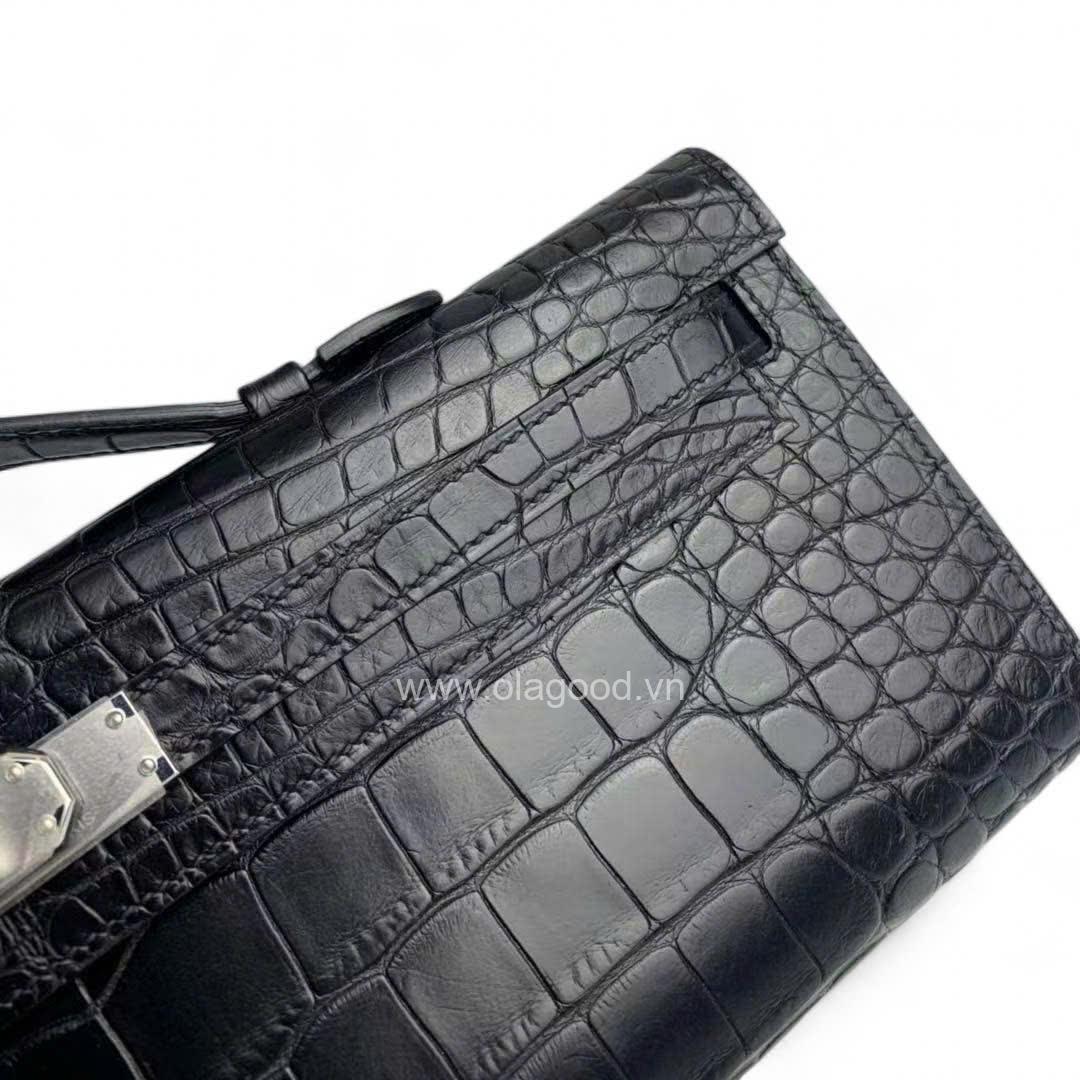 Túi xách tay kelly cut da cá sấu mỹ - TXN0292S - Hình ảnh 5