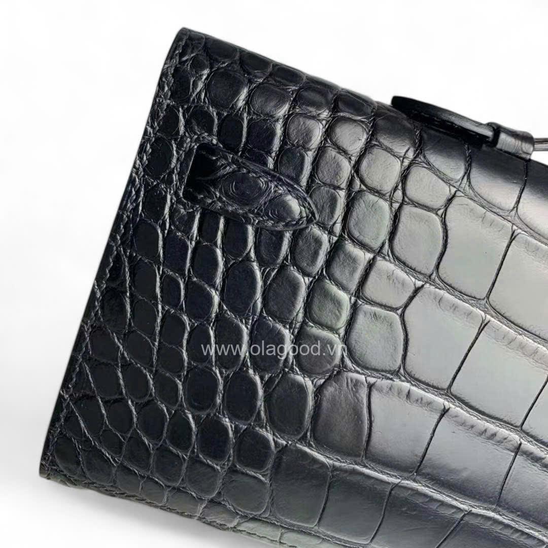 Túi xách tay kelly cut da cá sấu mỹ - TXN0292S - Hình ảnh 7