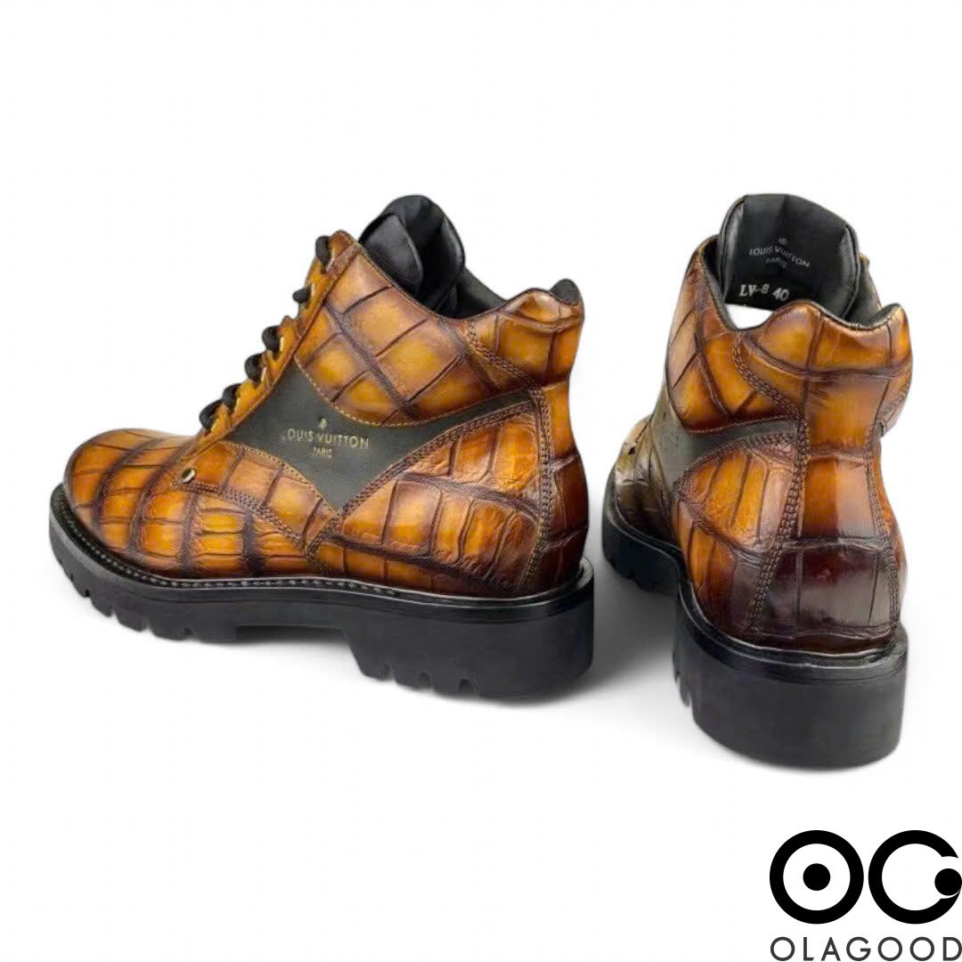 Boots nam cá sấu lên màu patina - GB015S - Hình ảnh 9
