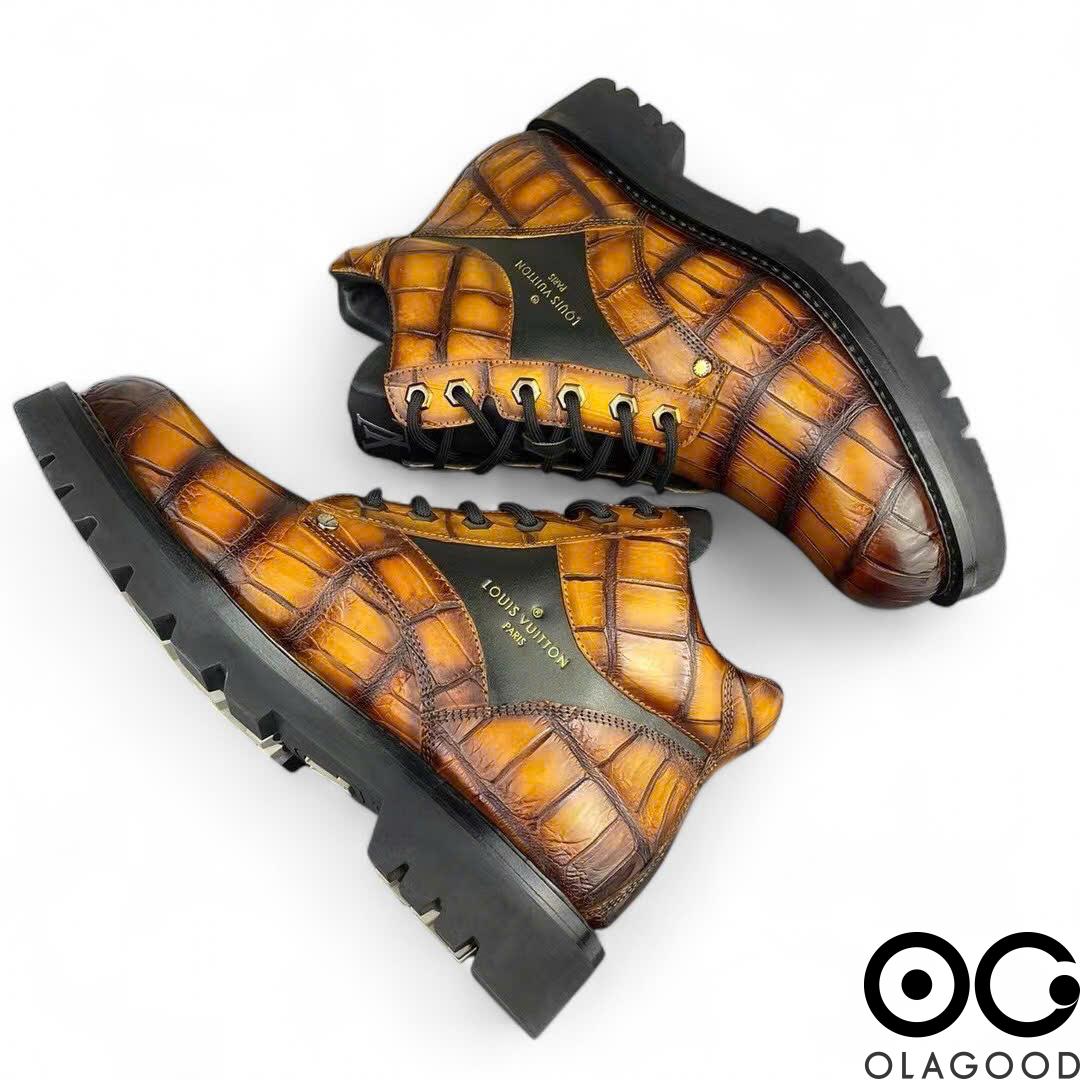Boots nam cá sấu lên màu patina - GB015S - Hình ảnh 6