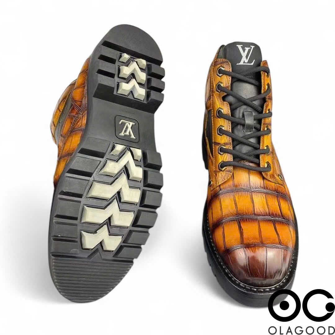 Boots nam cá sấu lên màu patina - GB015S - Hình ảnh 10