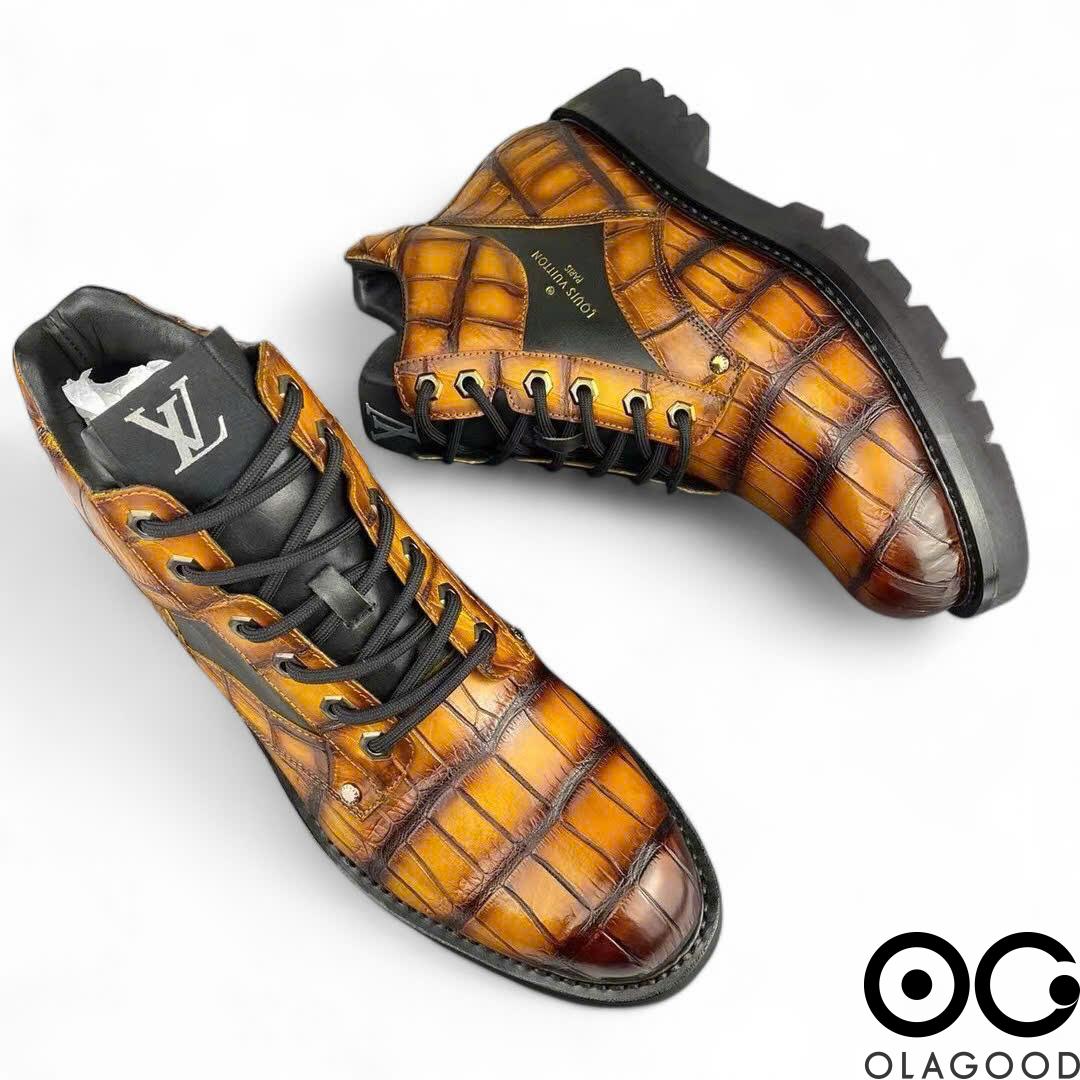 Boots nam cá sấu lên màu patina - GB015S - Hình ảnh 8