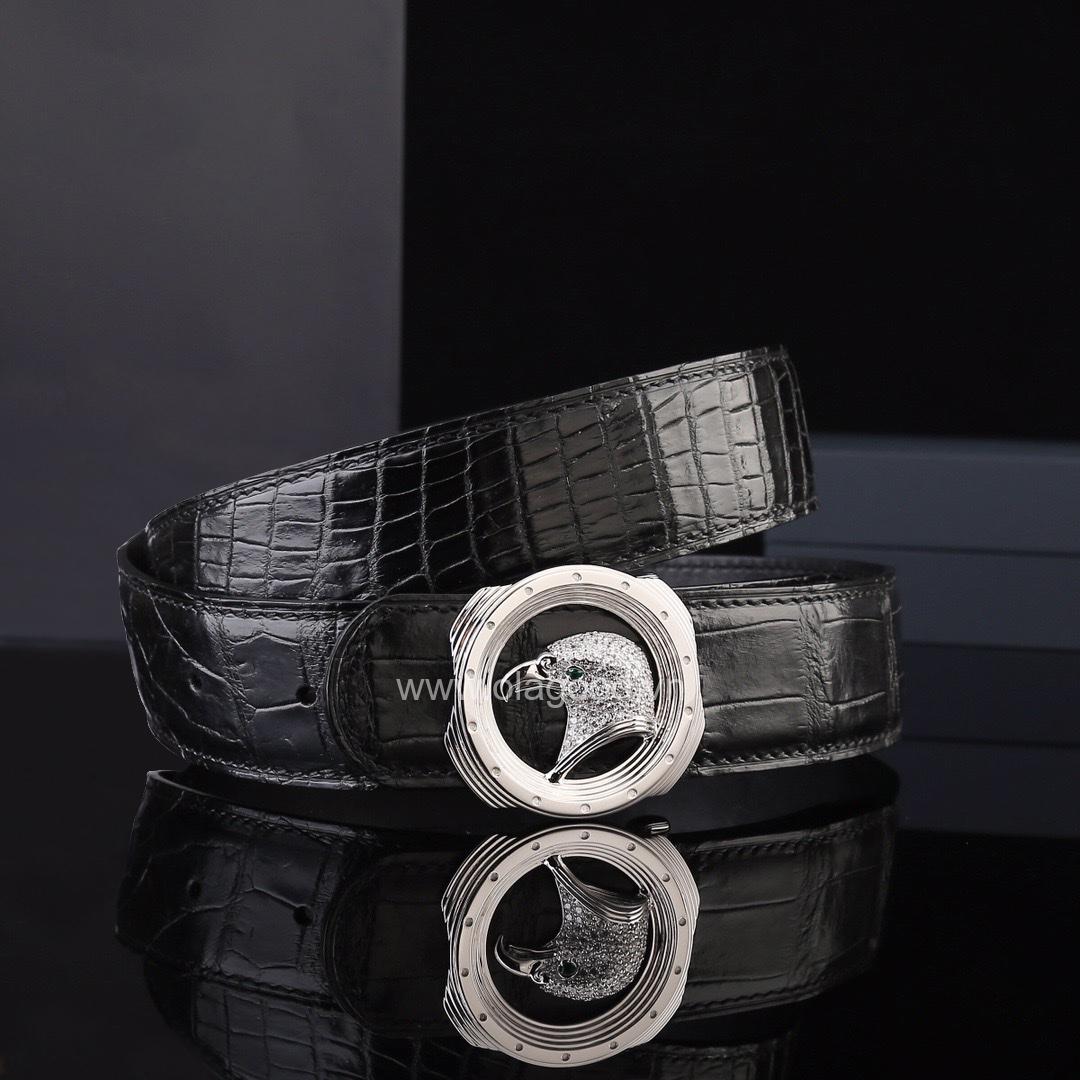 Dây nịt da cá sấu xịn - Khóa bạc Ý S925 - TLB0137S - Hình ảnh 2