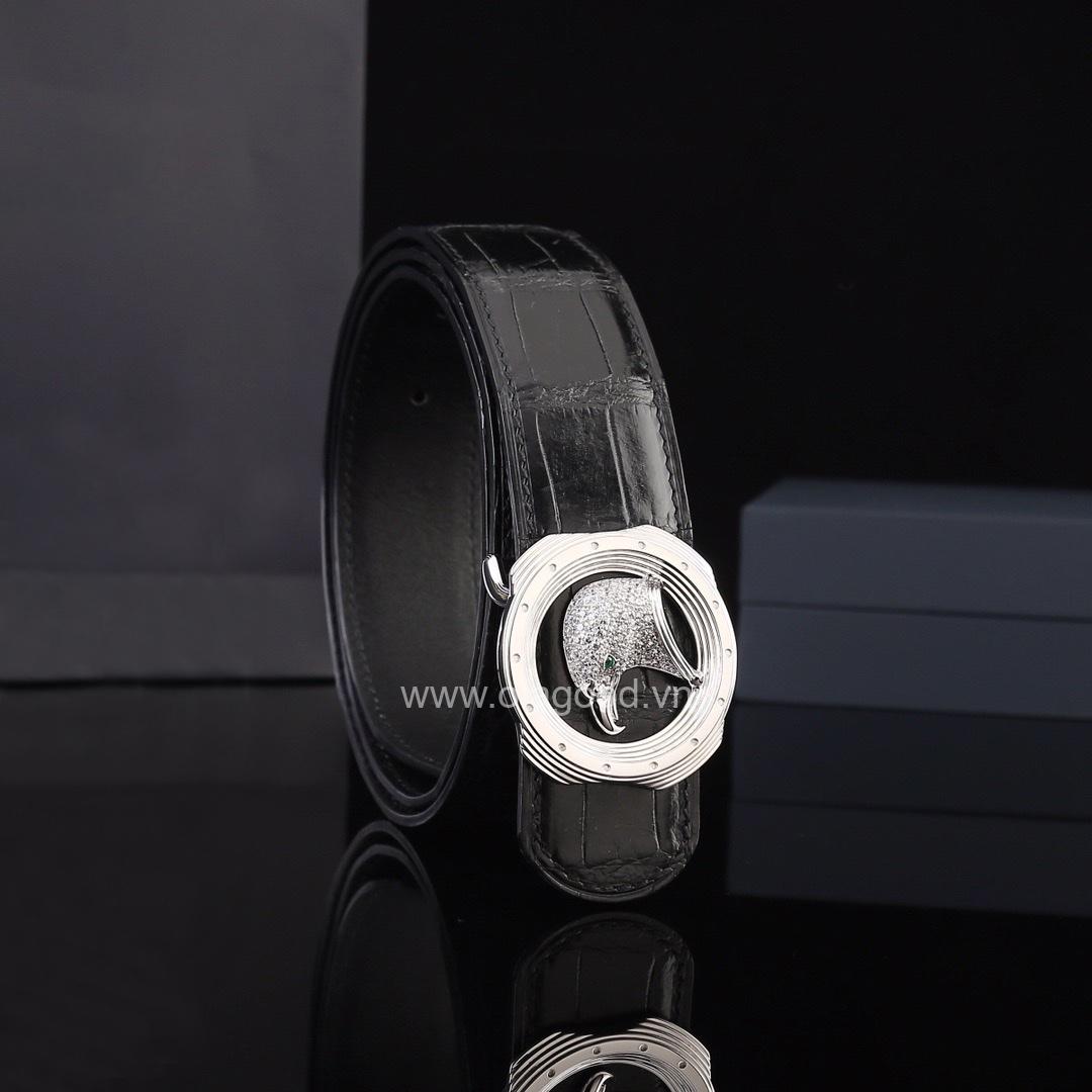Dây nịt da cá sấu xịn - Khóa bạc Ý S925 - TLB0137S - Hình ảnh 3