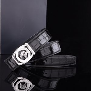 Dây nịt nam da cá sấu xịn - Khóa bạc Ý 925 - TLB0135S