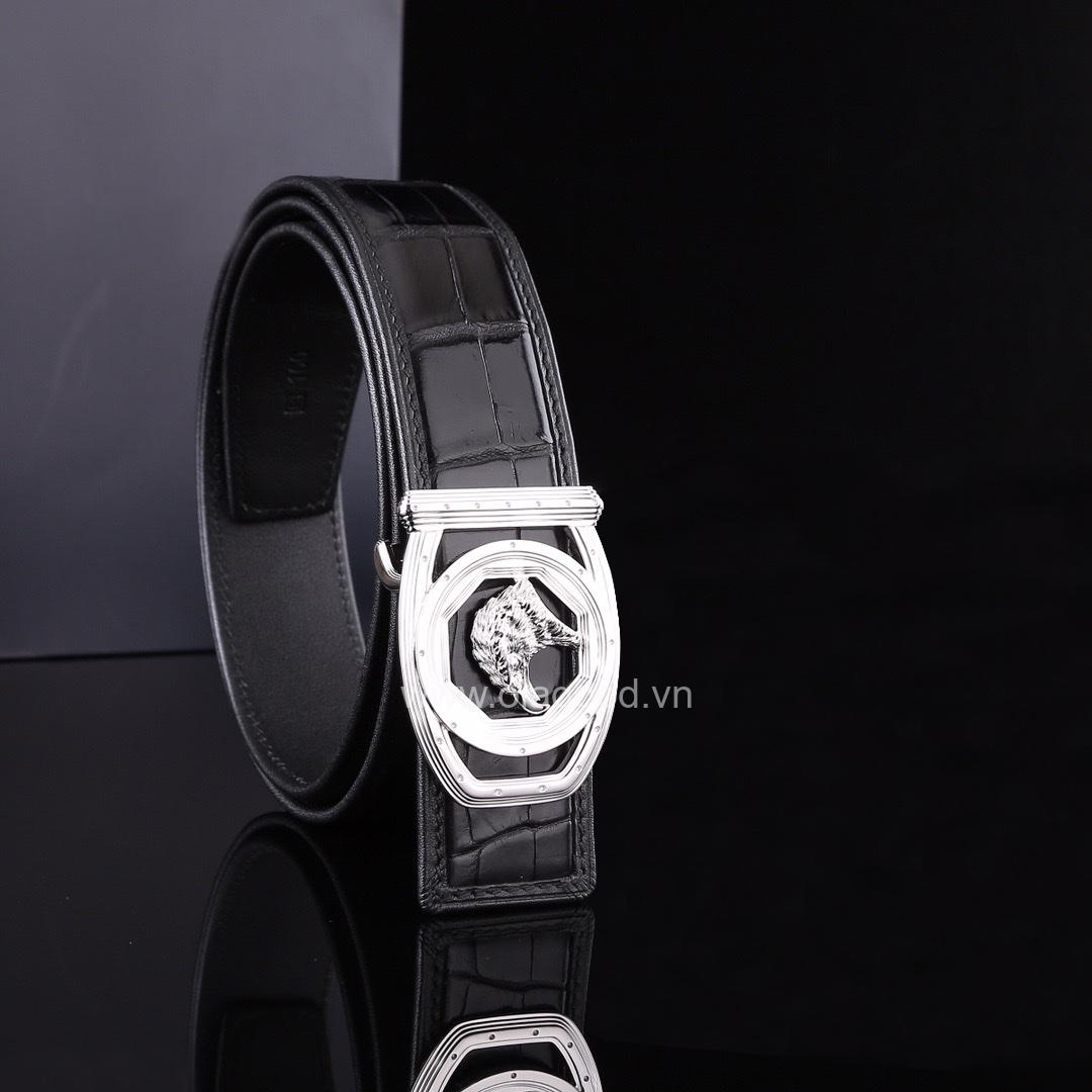 Dây nịt nam da cá sấu xịn - Khóa bạc Ý 925 - TLB0135S - Hình ảnh 4