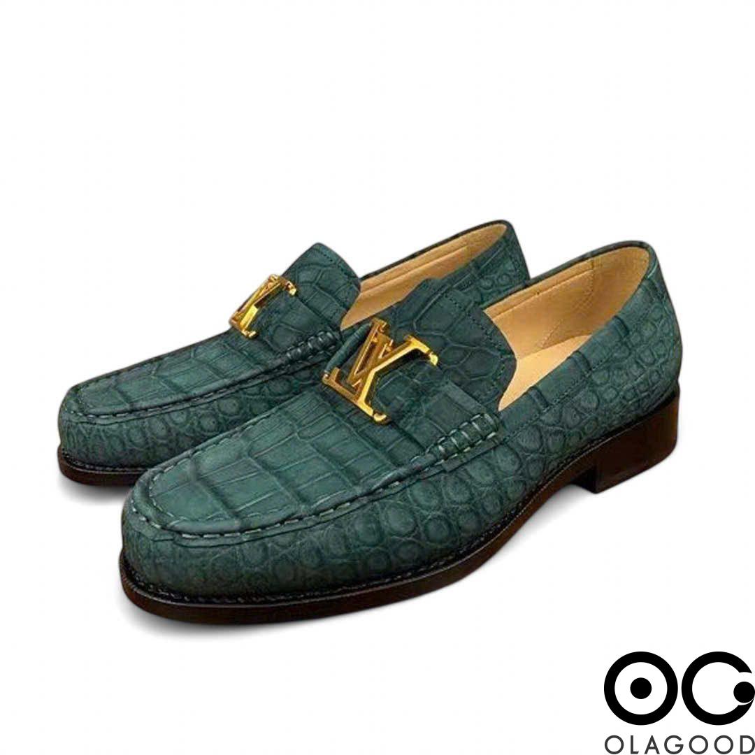Giày LV da cá sấu Nubuck - GGY0110S