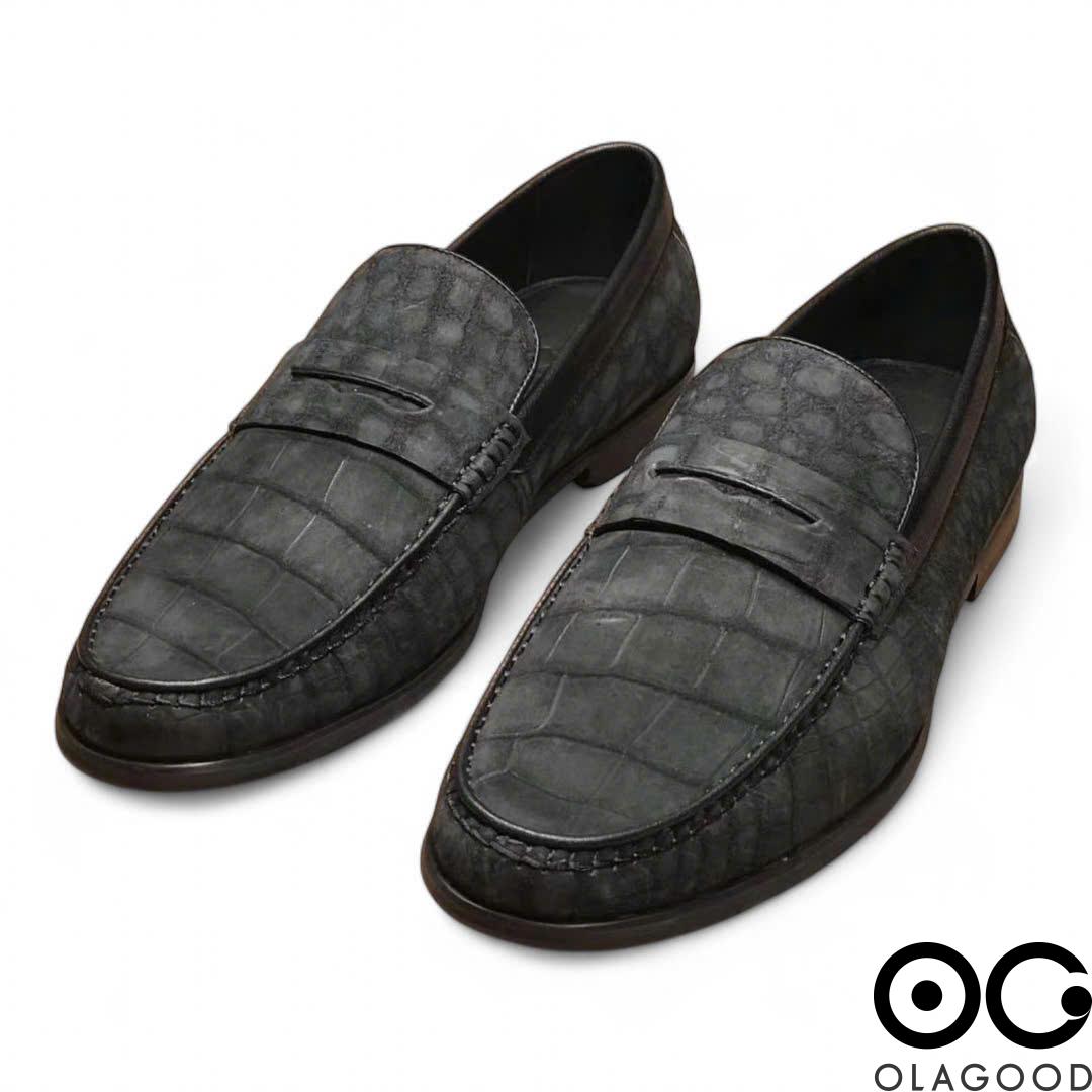 Giày lười cá sấu Nubuck - GGY0115S - Hình ảnh 3