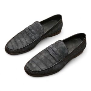 Giày lười cá sấu Nubuck - GGY0115S