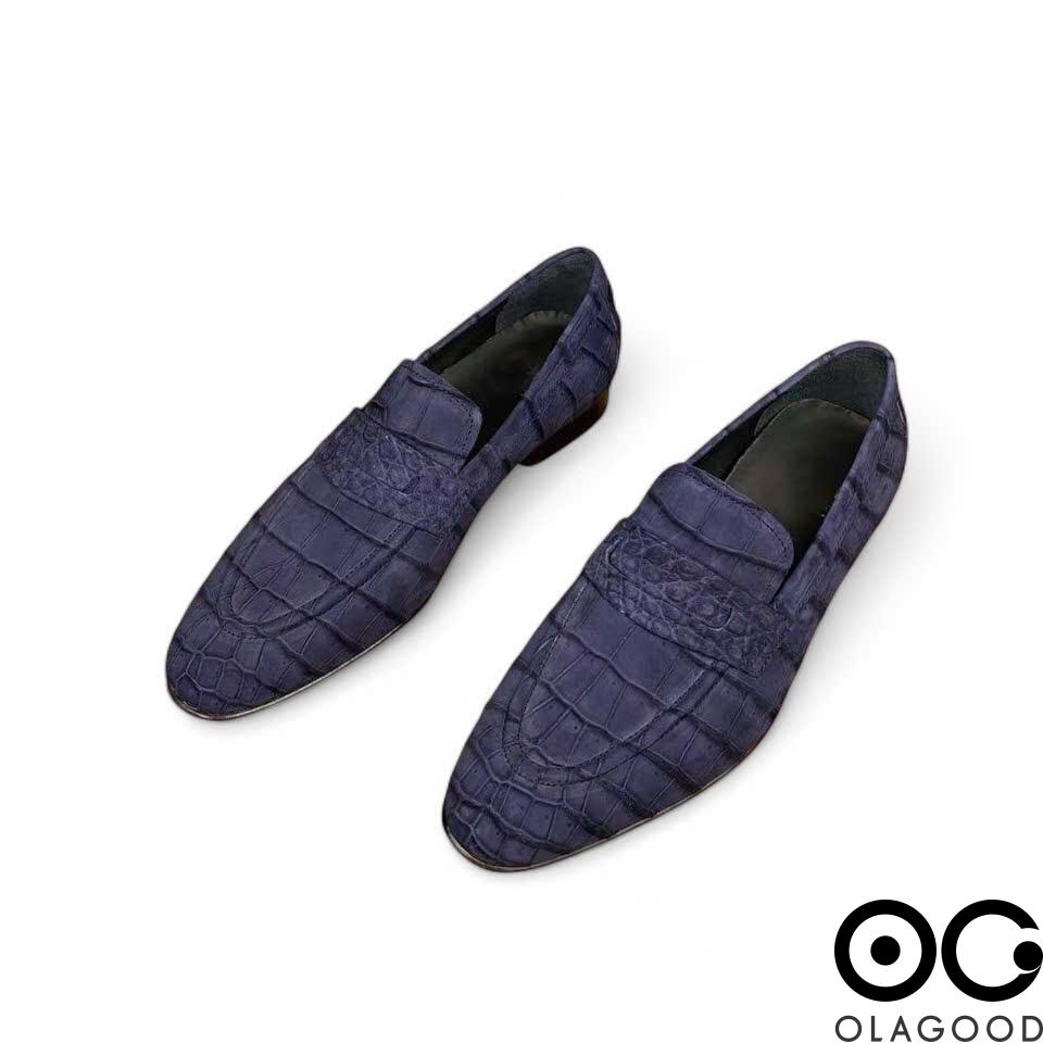 Giày lười nam cá sấu Nubuck - GGY0113S