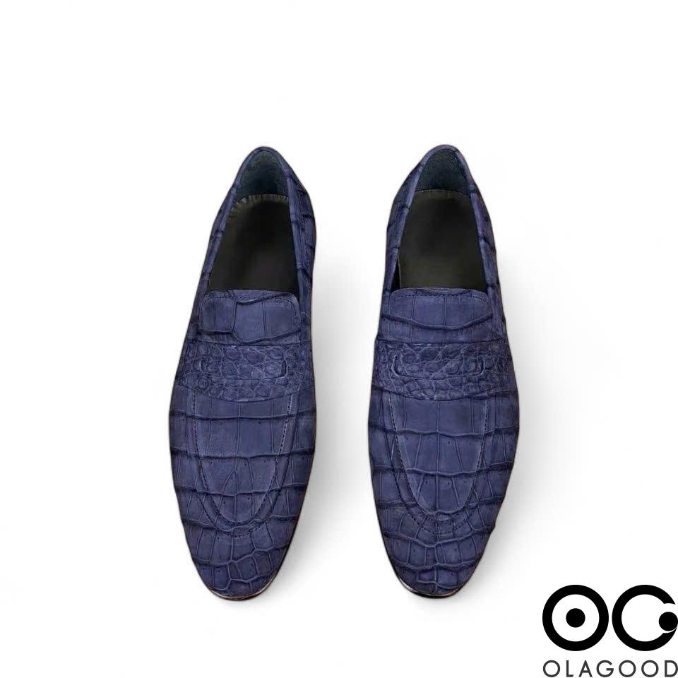 Giày lười nam cá sấu Nubuck - GGY0113S - Hình ảnh 4