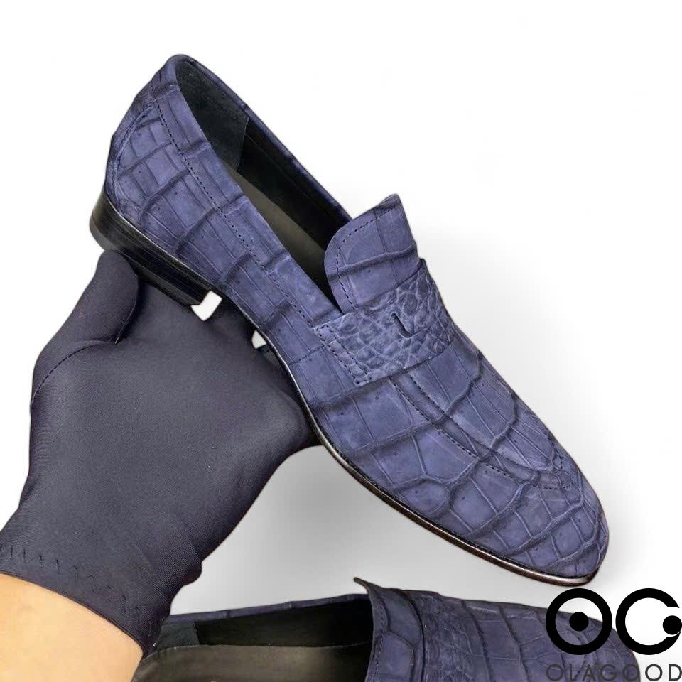 Giày lười nam cá sấu Nubuck - GGY0113S - Hình ảnh 6