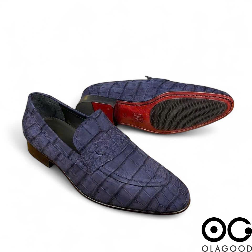 Giày lười nam cá sấu Nubuck - GGY0113S - Hình ảnh 8