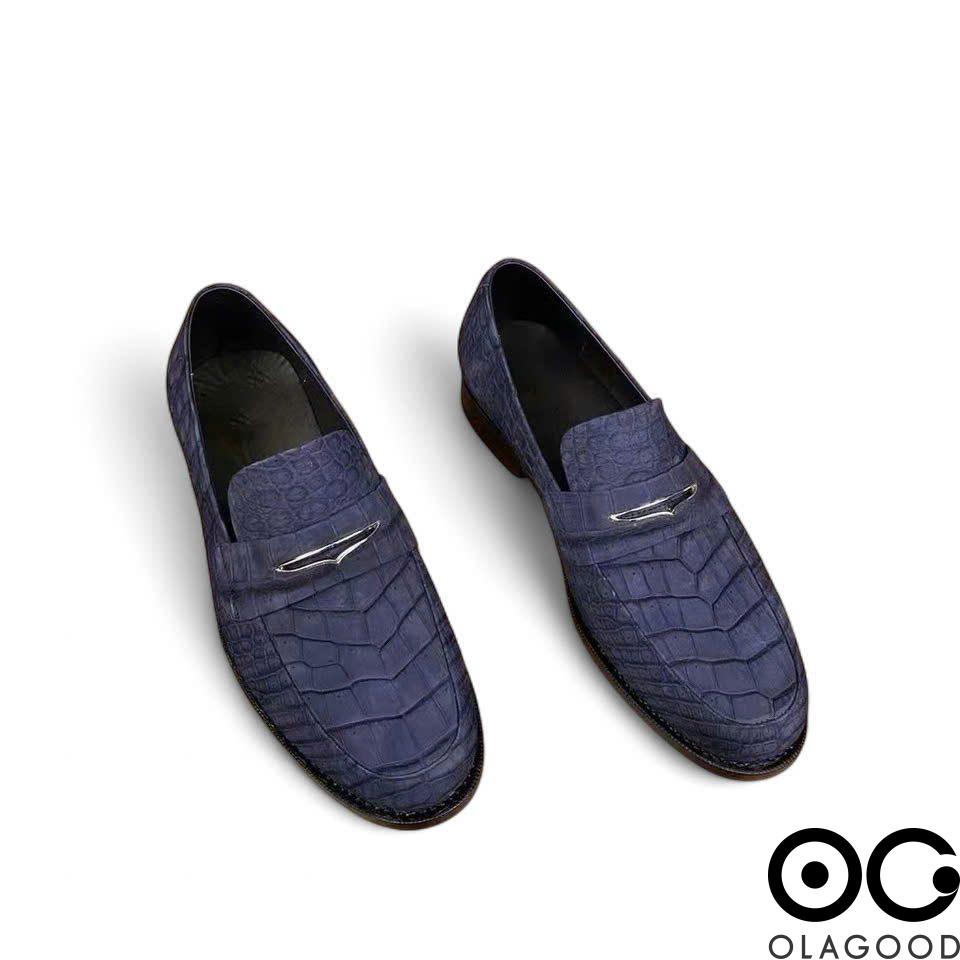 Giày lười nam da cá sấu Nubuck - GGY0112S - Hình ảnh 3